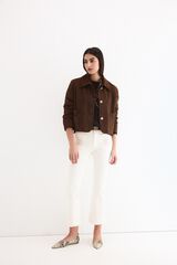 Pedro del Hierro Jeans flare cropped Ecru
