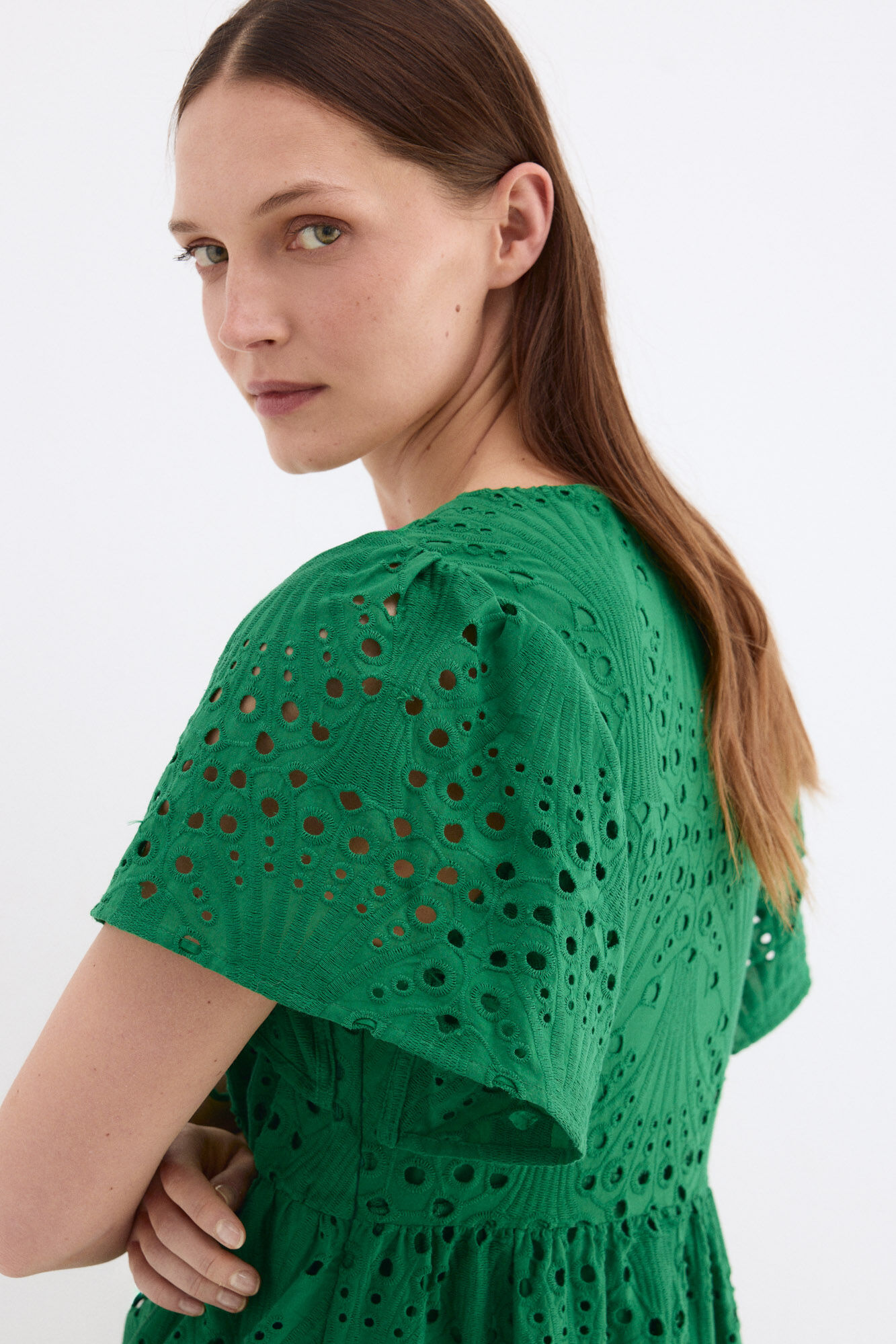 Pedro del Hierro Embroidered cotton dress