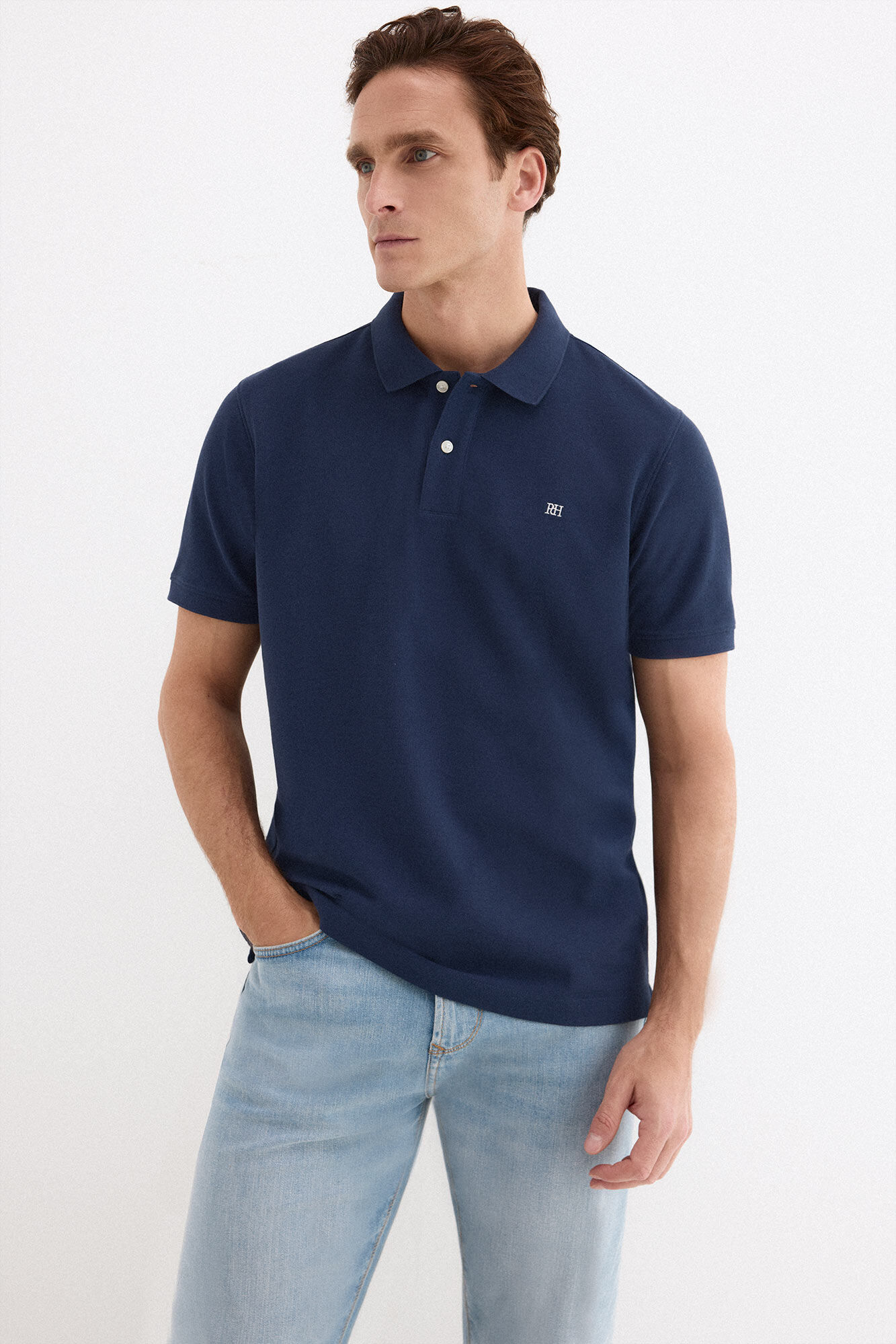 Pedro del Hierro Piqu&eacute; basic polo shirt