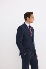 Pedro del Hierro Blazer slim bi-stretch em canvas Azul