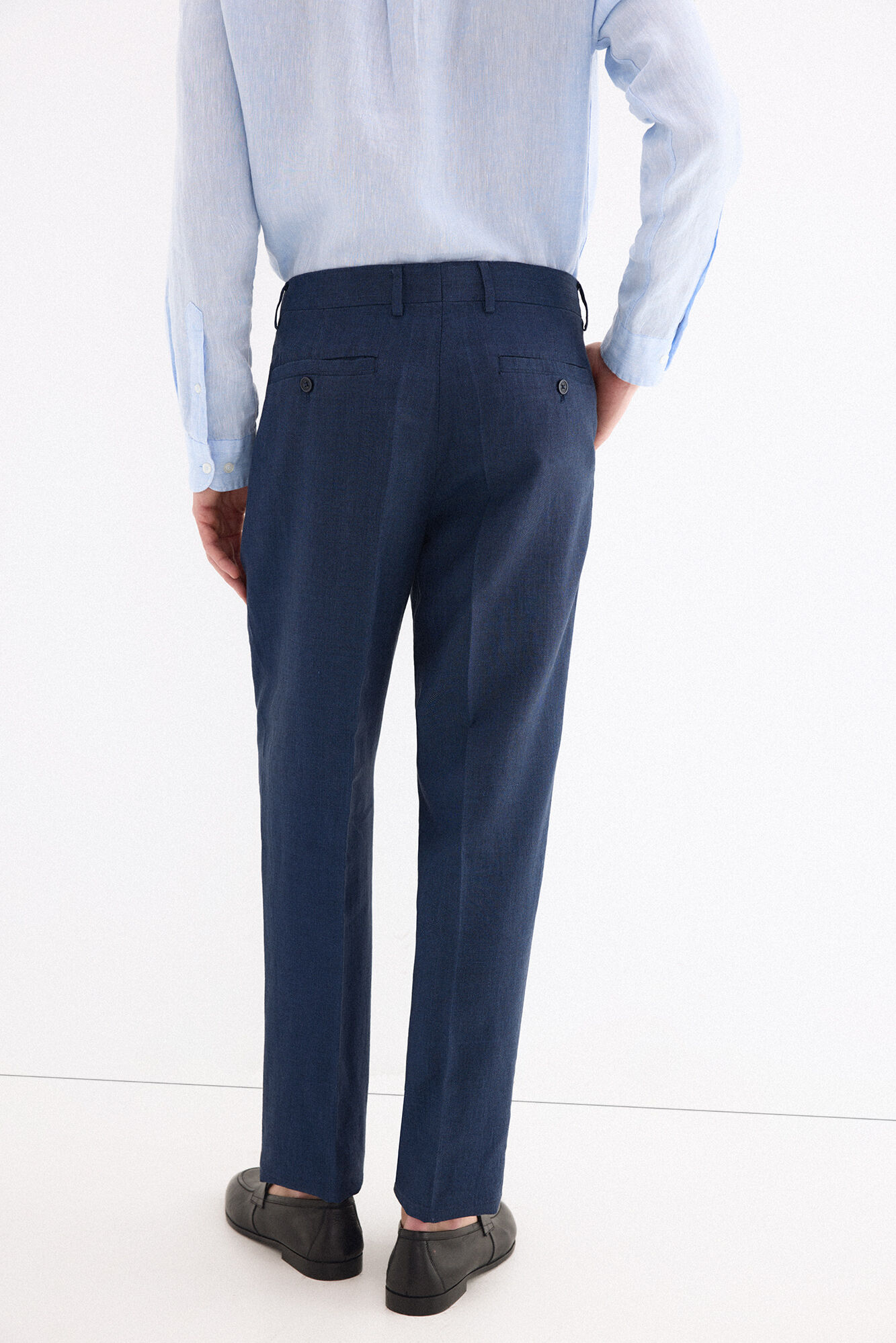 Pedro del Hierro Linen blend coordinated trousers Blue