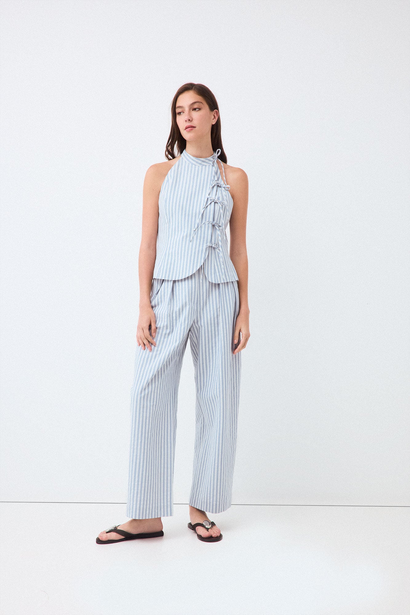 TFP by Tamara Falc&oacute; Striped straight trousers