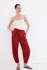 Pedro del Hierro Pleated trousers Red