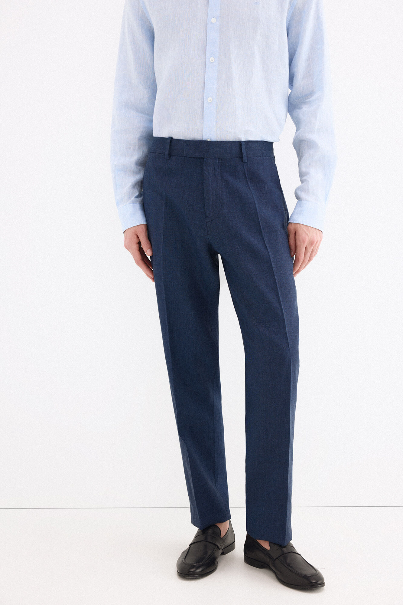Pedro del Hierro Linen blend coordinated trousers Blue