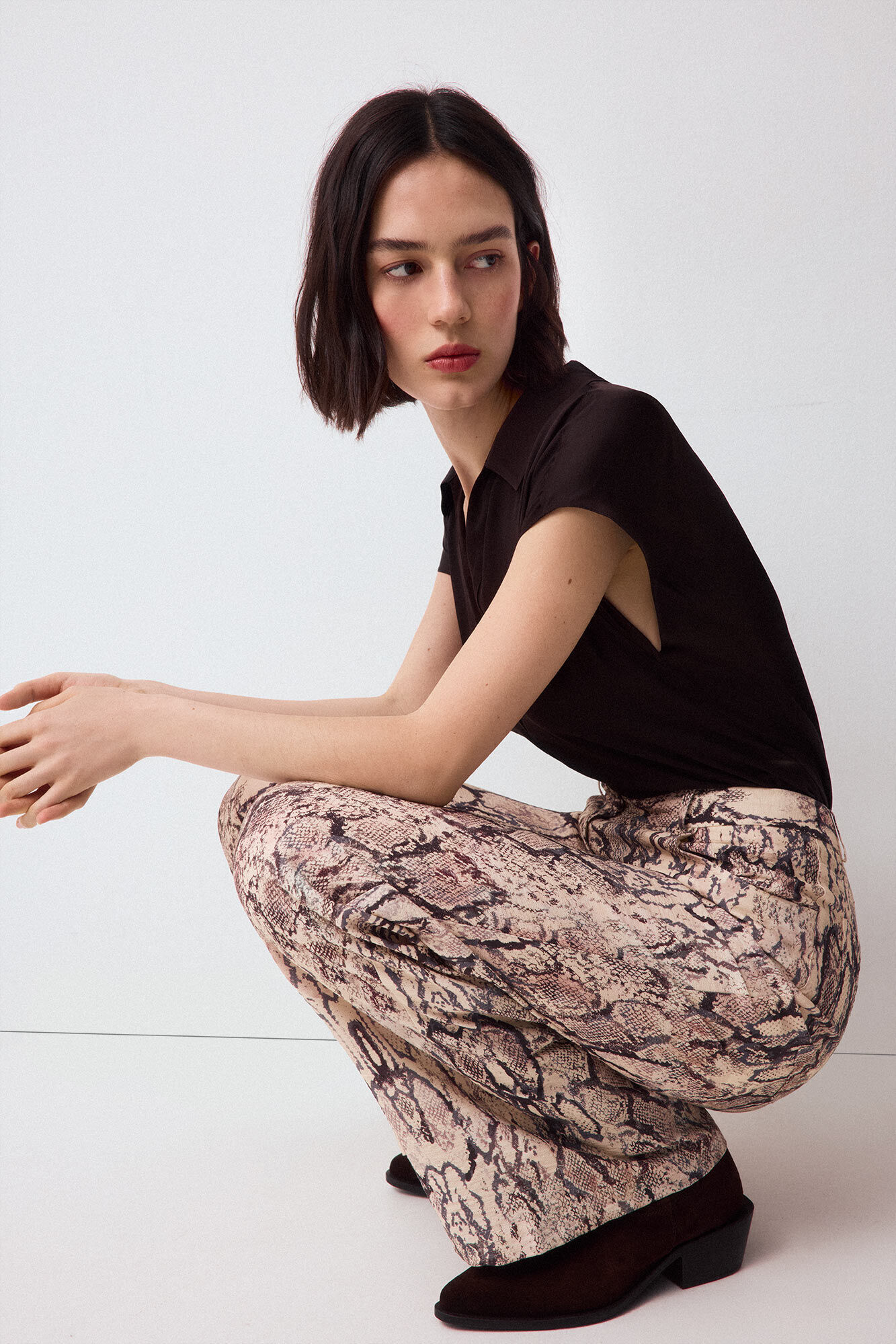 Pedro del Hierro Snake print trousers
