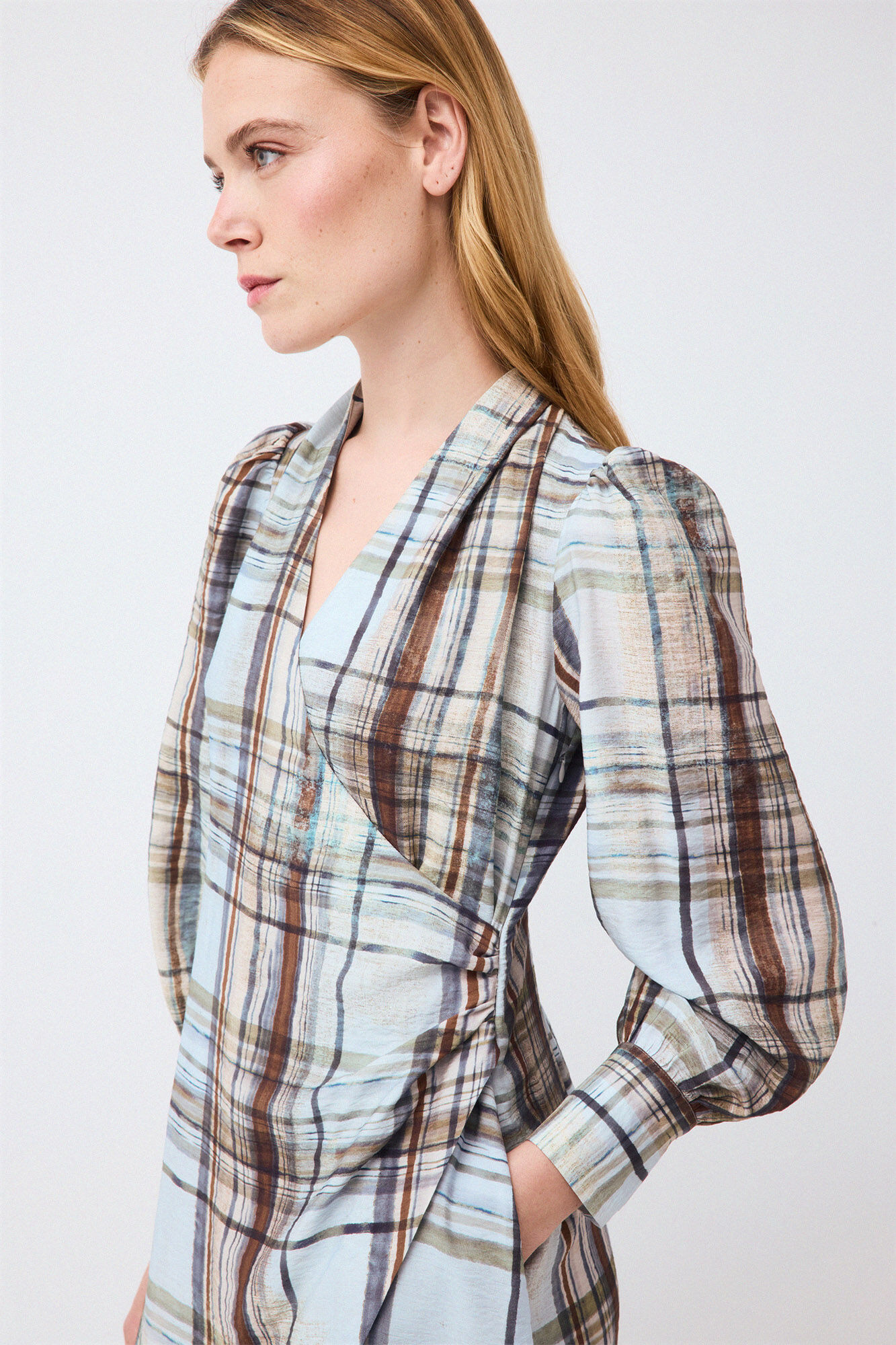 Pedro del Hierro Wrap effect long sleeve dress