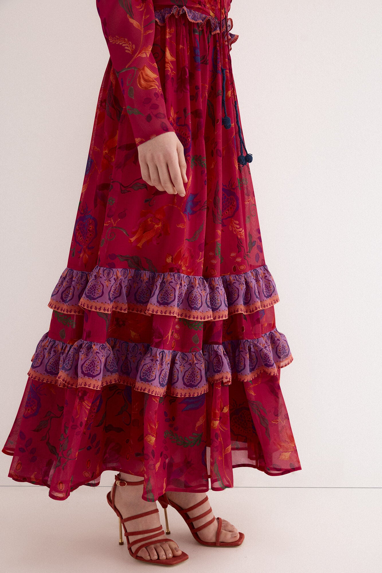 TFP by Tamara Falc&oacute; Long floral print dress