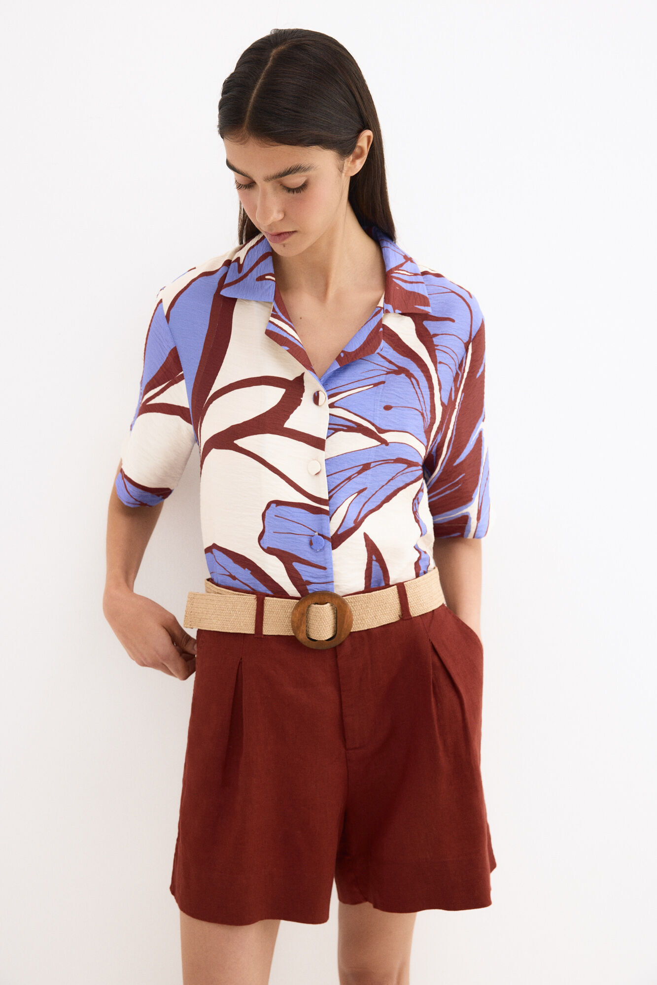 Pedro del Hierro Printed short sleeve shirt