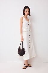Pedro del Hierro Cotton button dress White