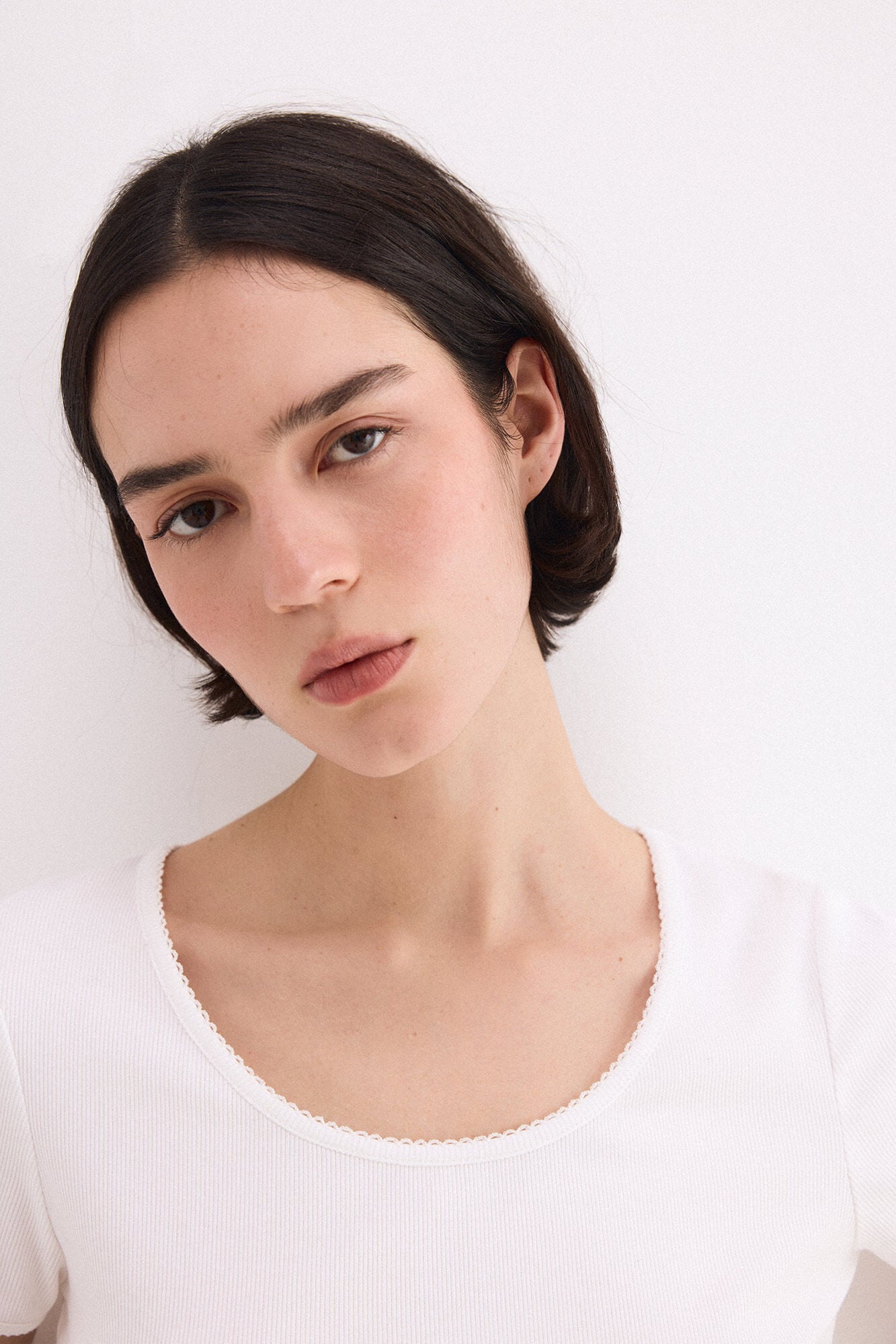 Pedro del Hierro Lace T-shirt White