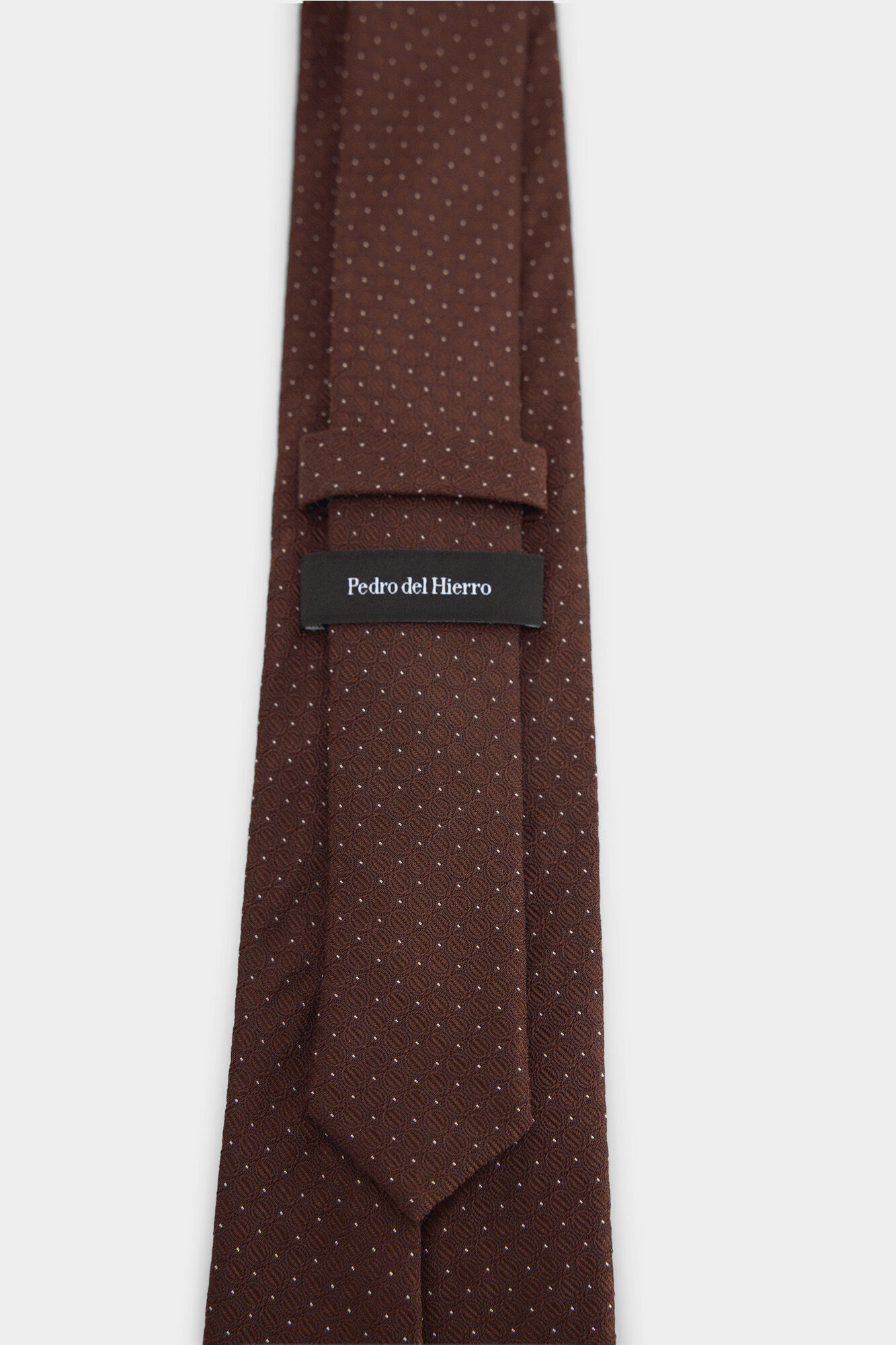 Pedro del Hierro Gravata em seda natural Marrom