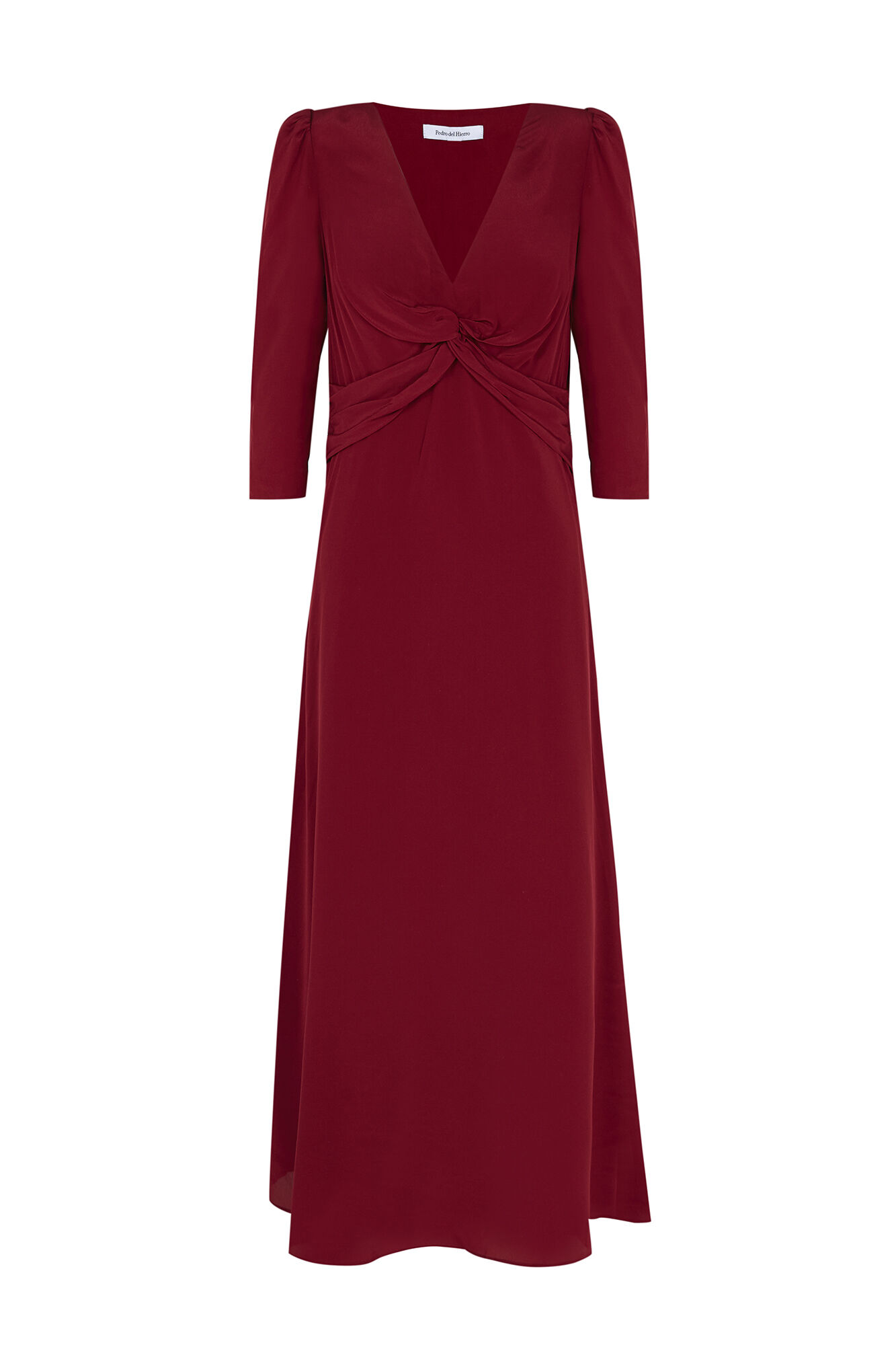 Pedro del Hierro Long midi dress Burgundy