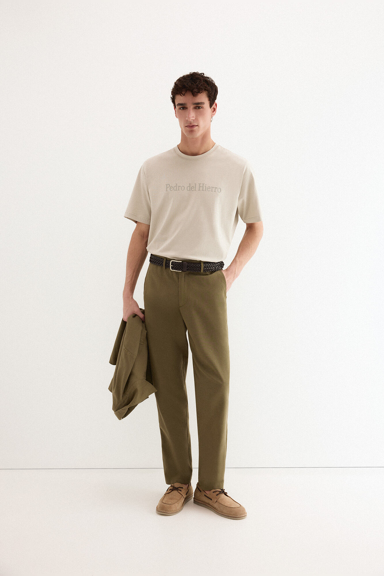 Pedro del Hierro Logo T-shirt Beige