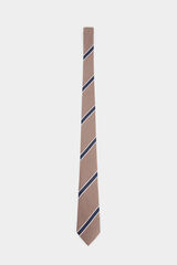 Pedro del Hierro Gravata em seda natural Beige