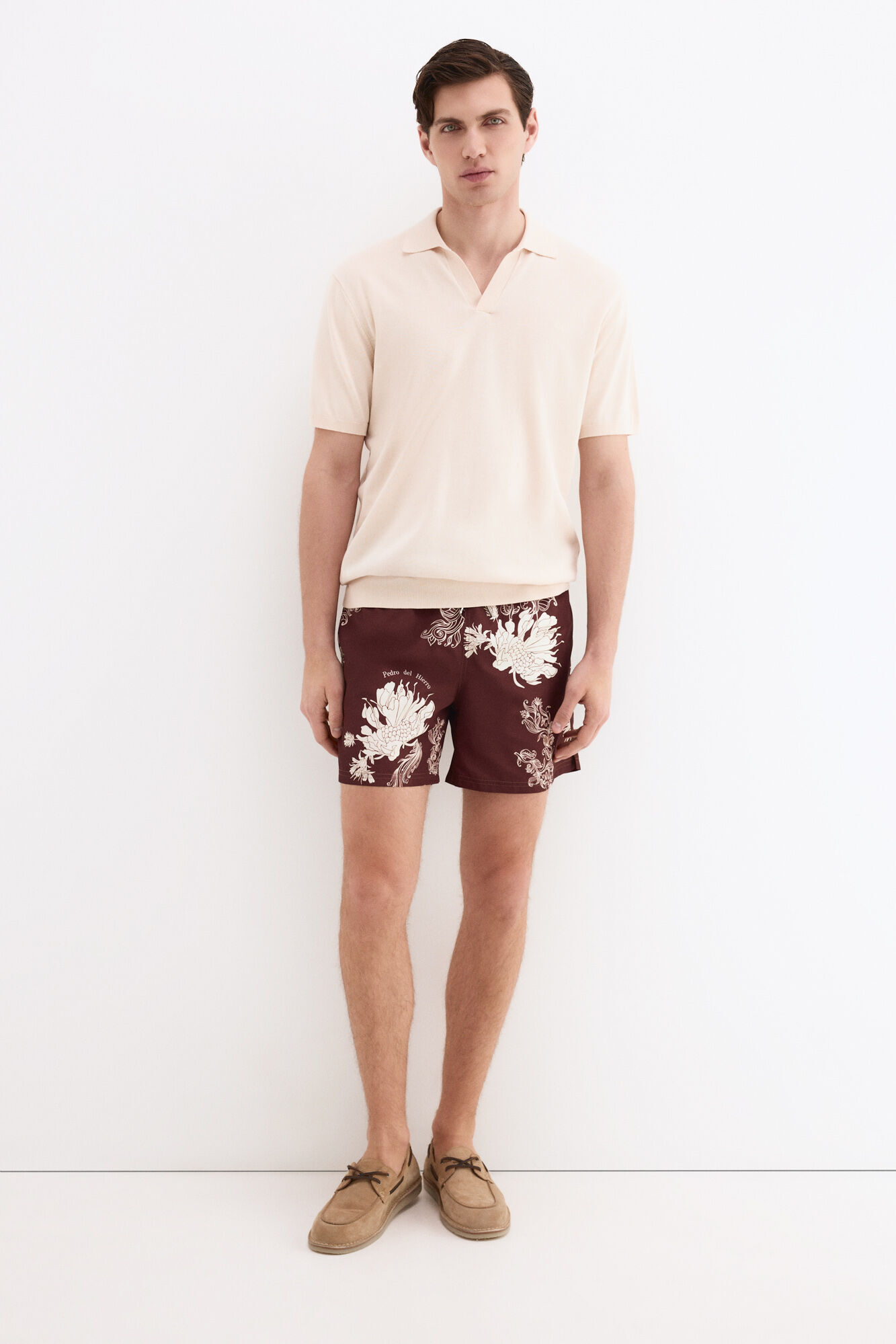Pedro del Hierro Large floral print swimwear Brown