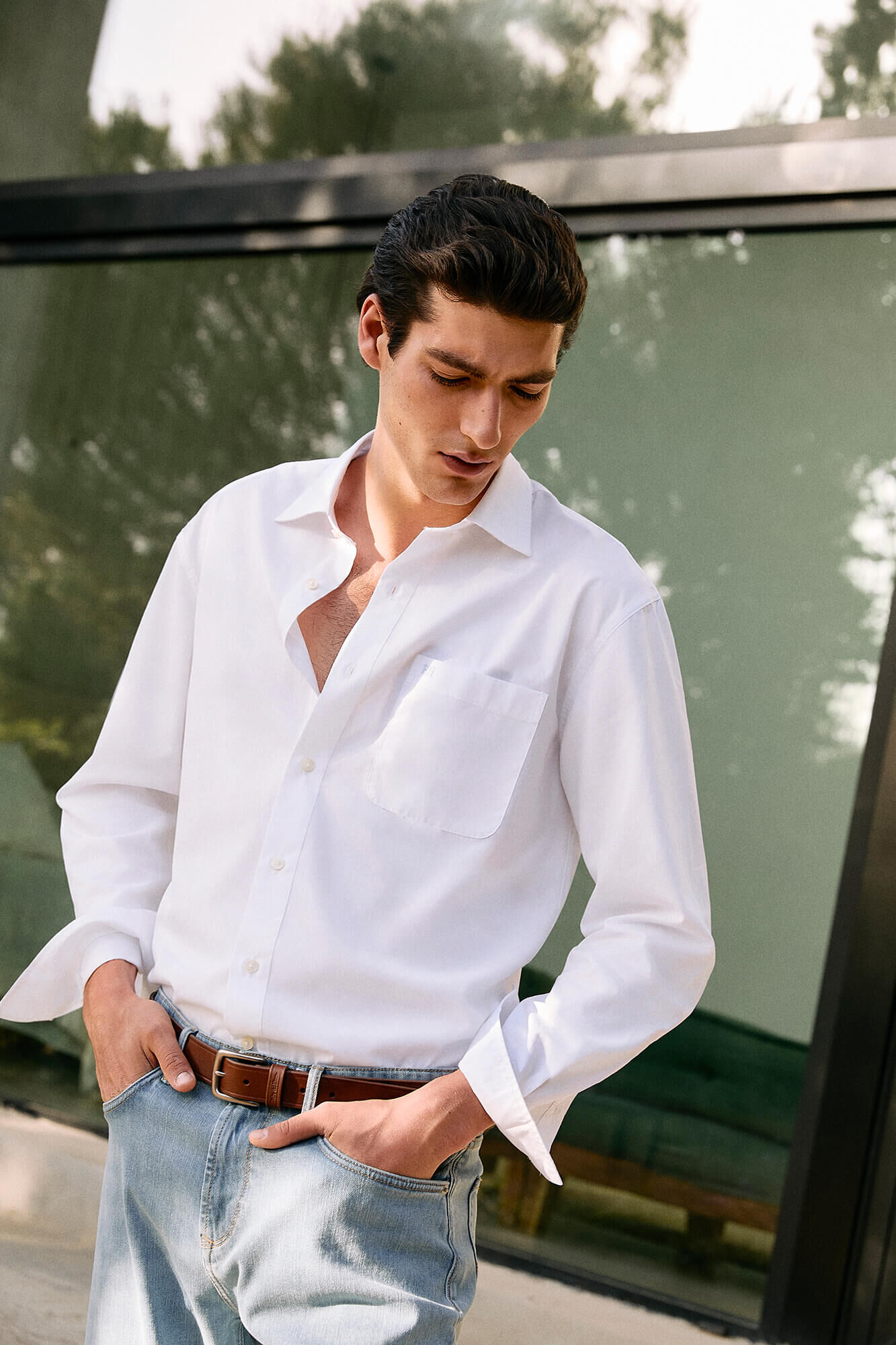 Pedro del Hierro Linen cotton long sleeve shirt