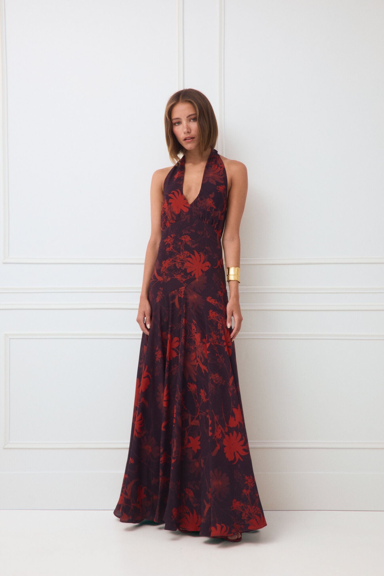 TFP by Tamara Falc&oacute; Floral halterneck dress