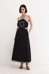 TFP by Tamara Falc&oacute; Embroidered flower dress Black