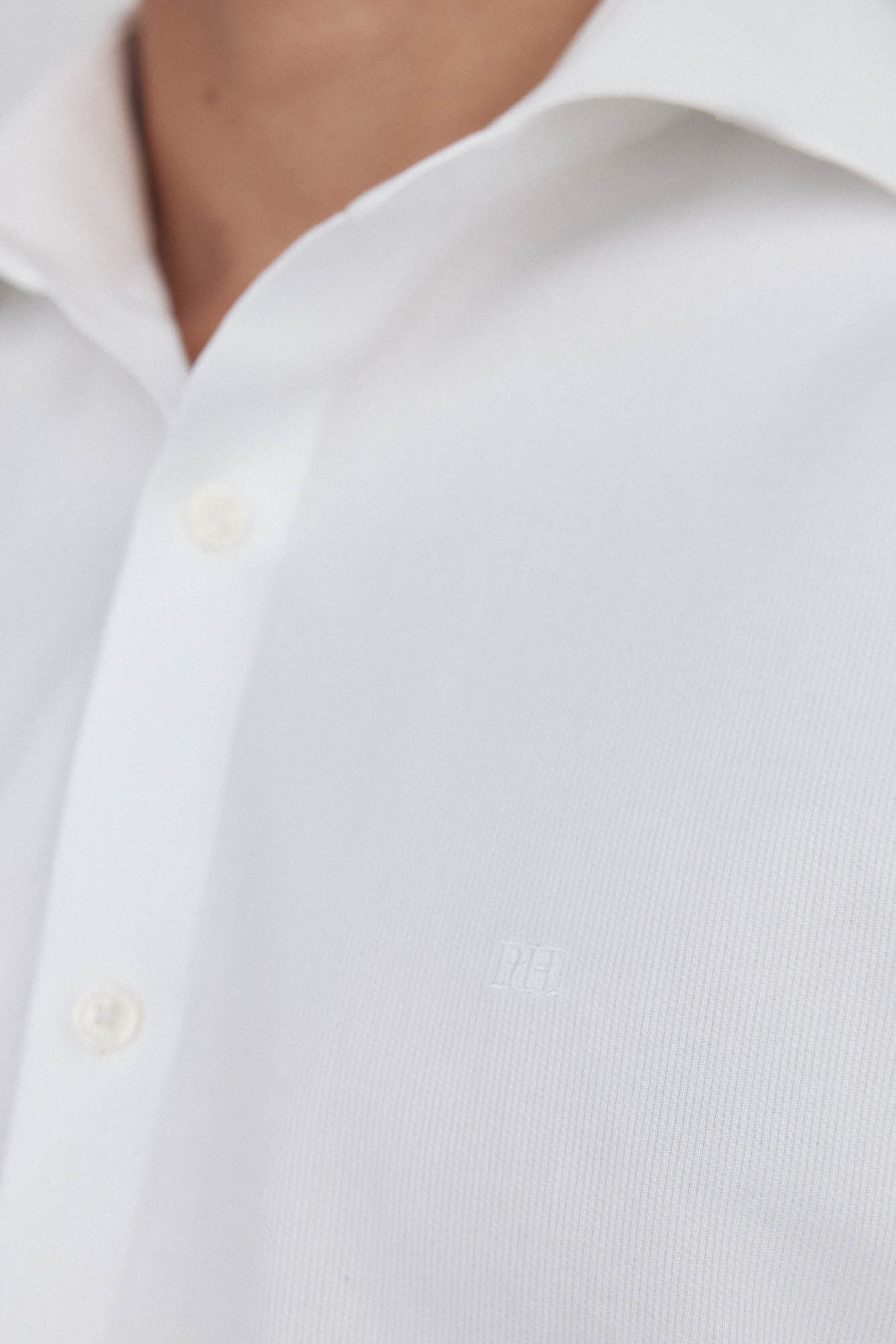 Pedro del Hierro Camisa social lisa que n&atilde;o pode ser passada a ferro + resistente a manchas Branco