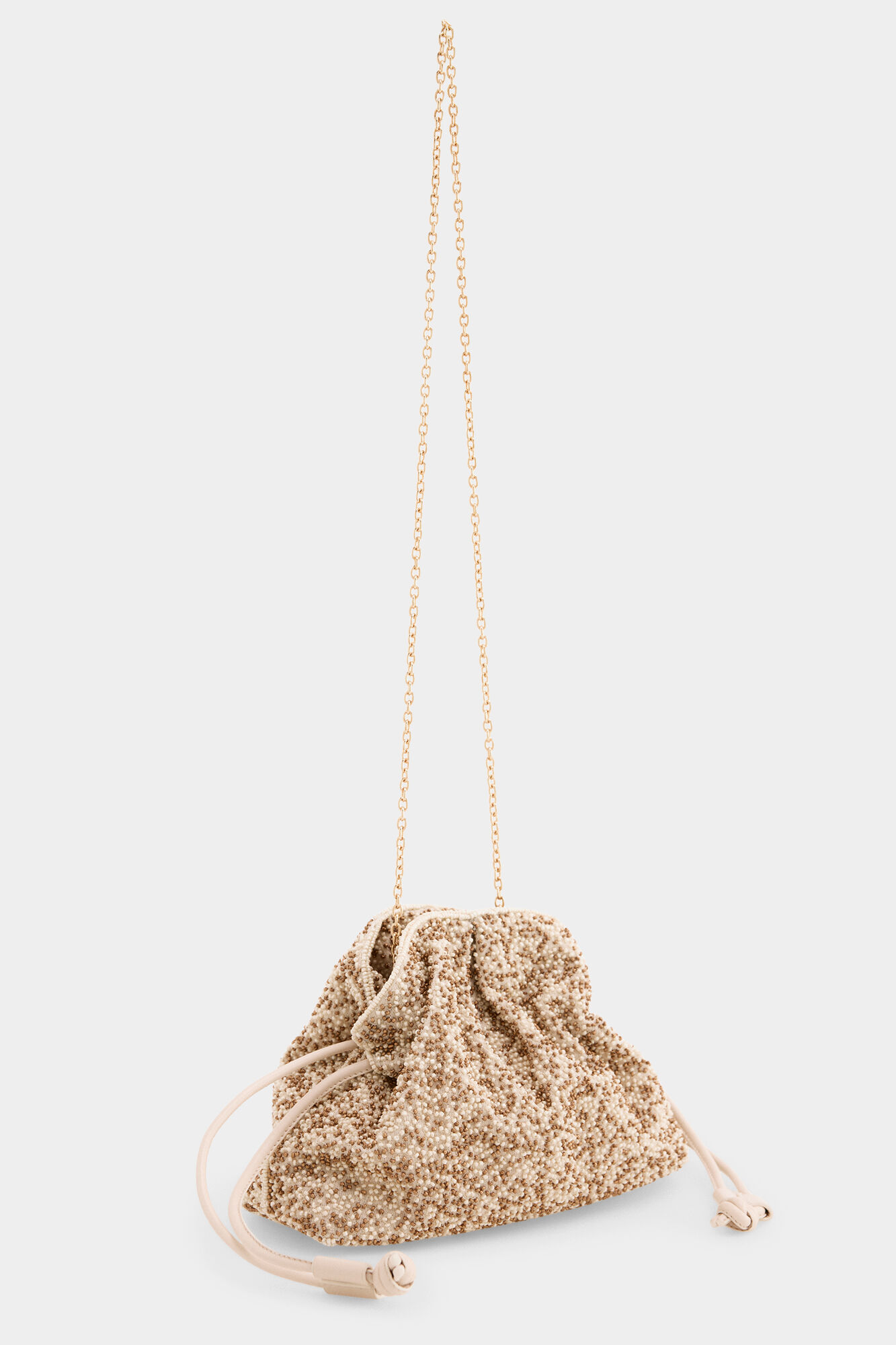 Pedro del Hierro Beaded bag Ecru