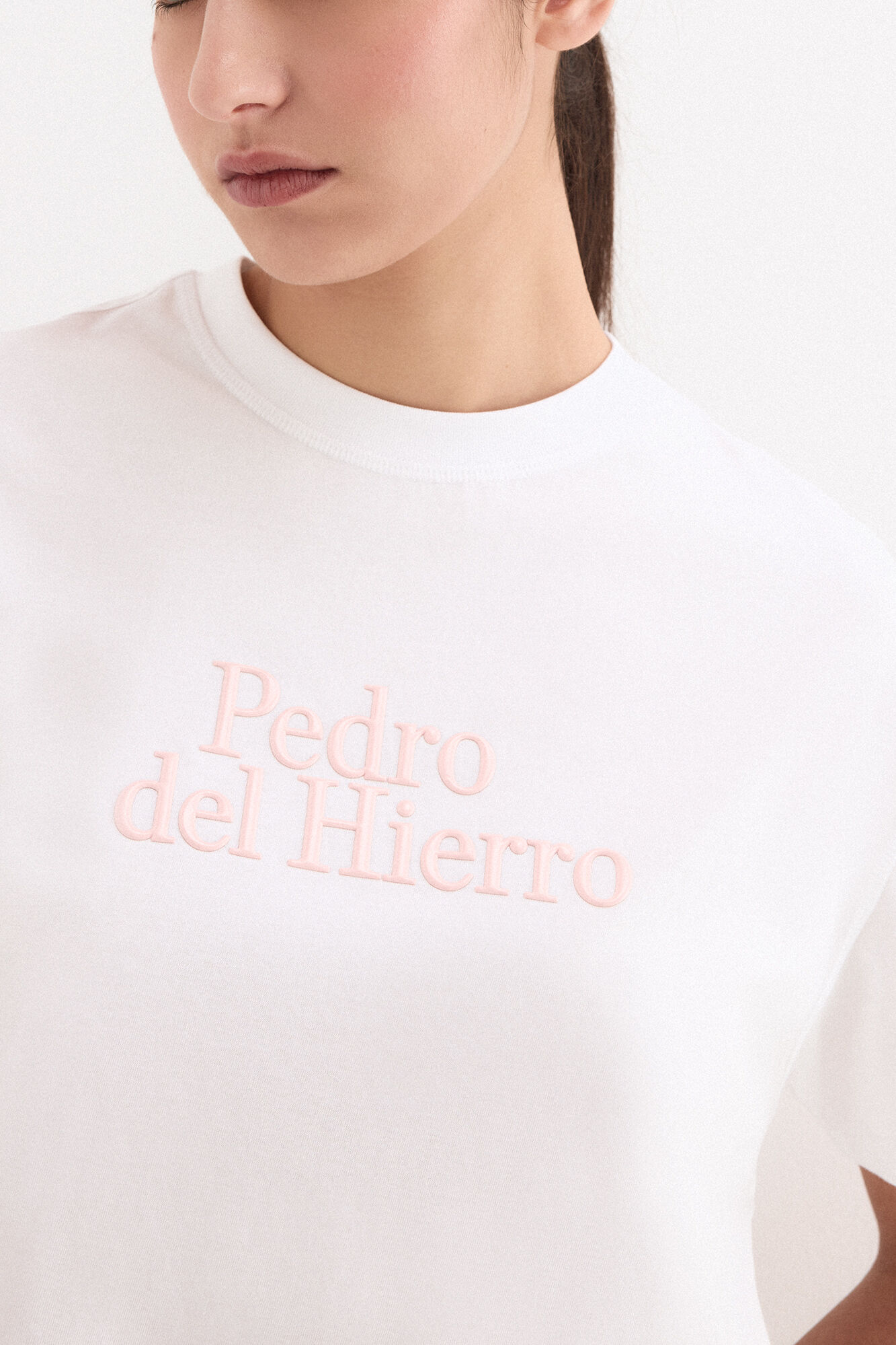 Pedro del Hierro T-shirt oversize activewear com logo Branco