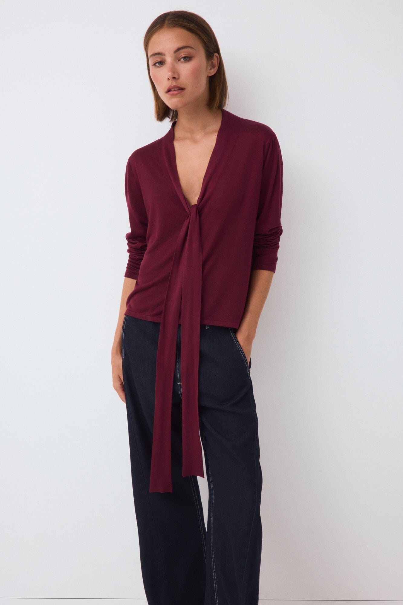 Pedro del Hierro Long sleeve tie jumper