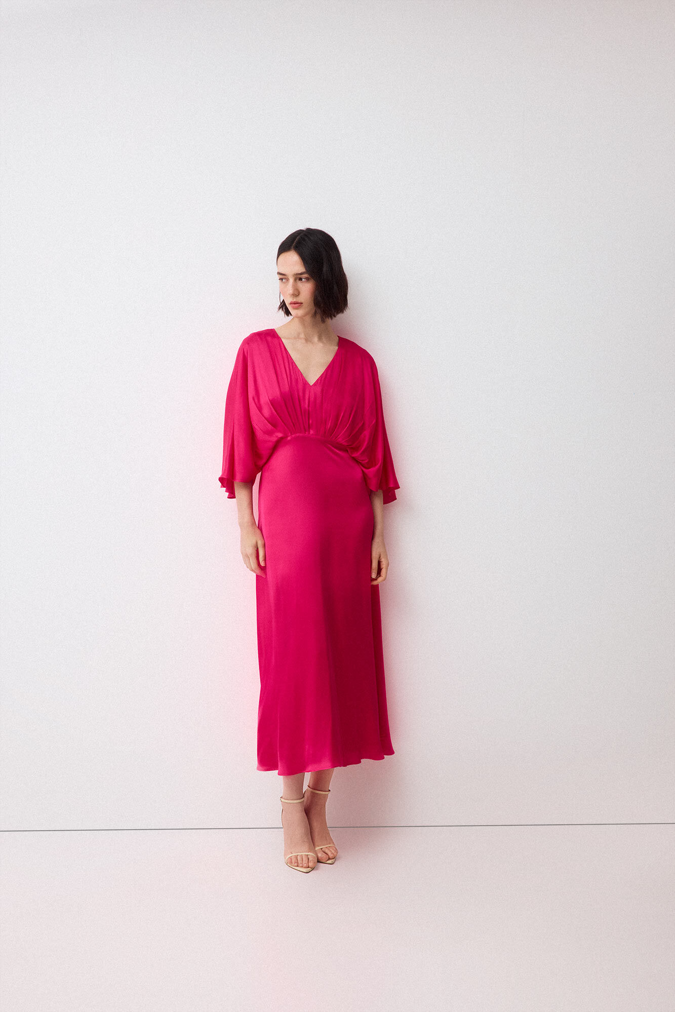 Pedro del Hierro Draped fluid sleeve dress