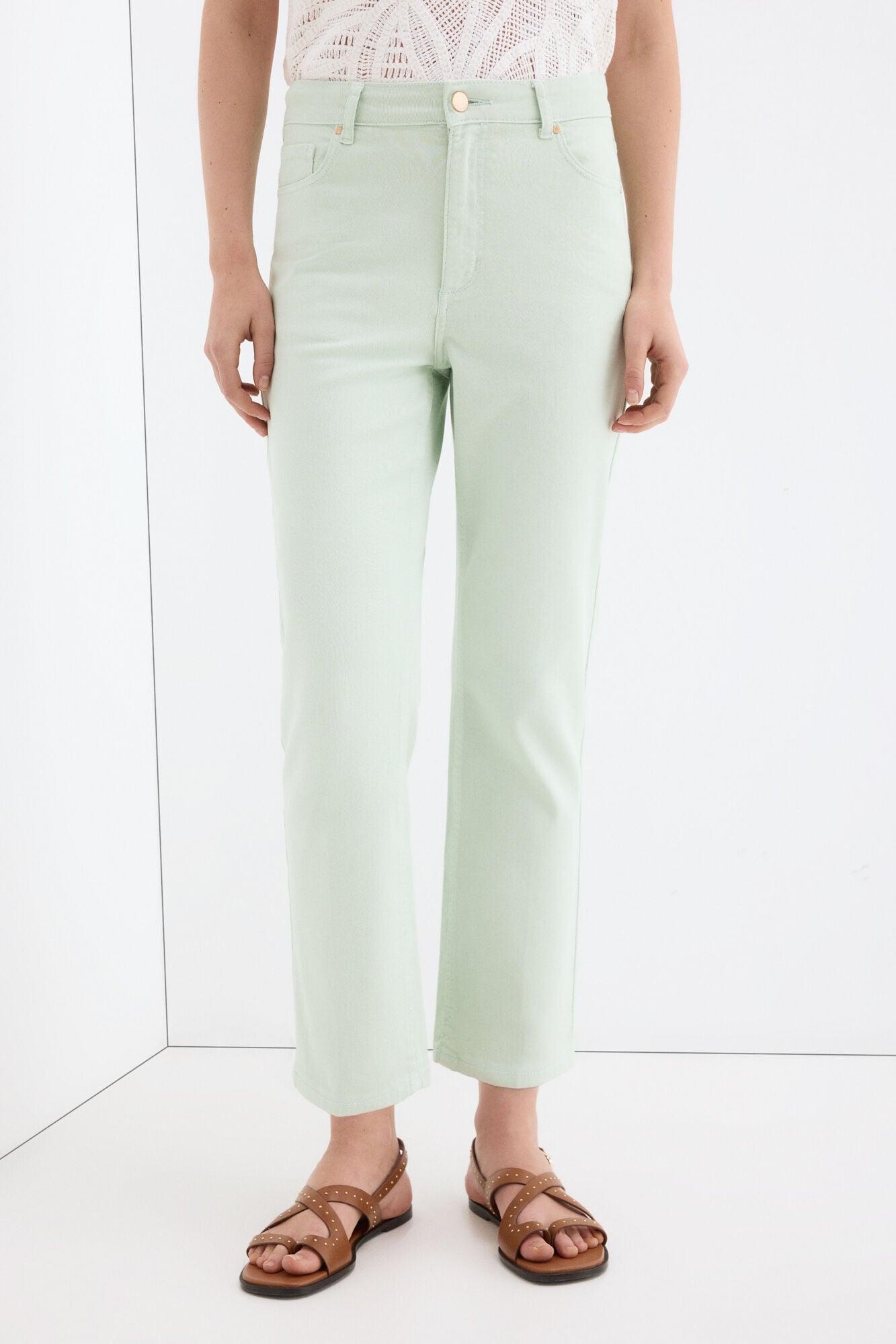 Pedro del Hierro Basic straight capri jeans
