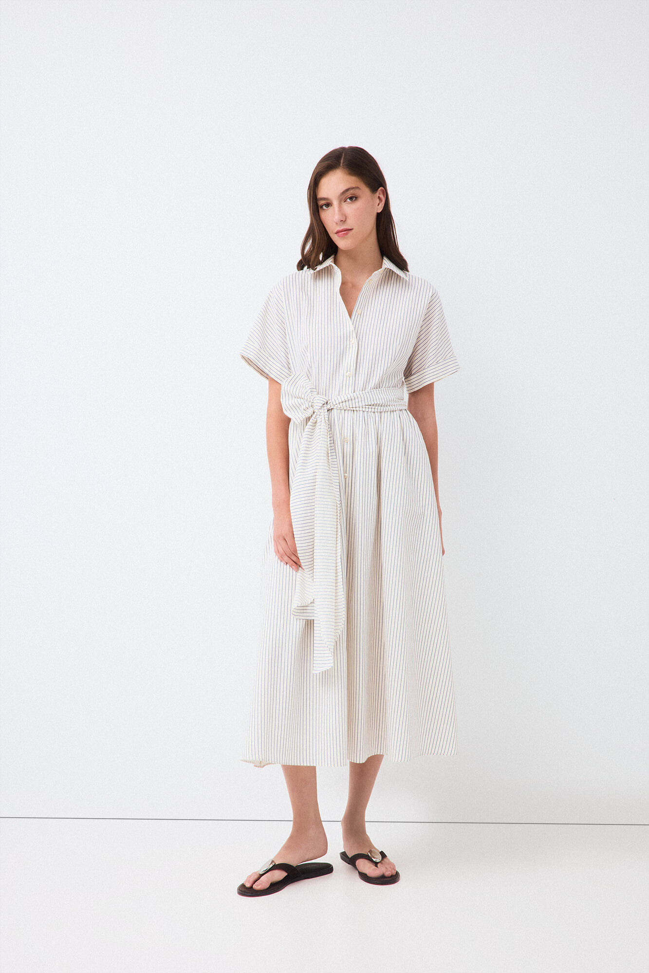 TFP by Tamara Falc&oacute; Seersucker shirt dress