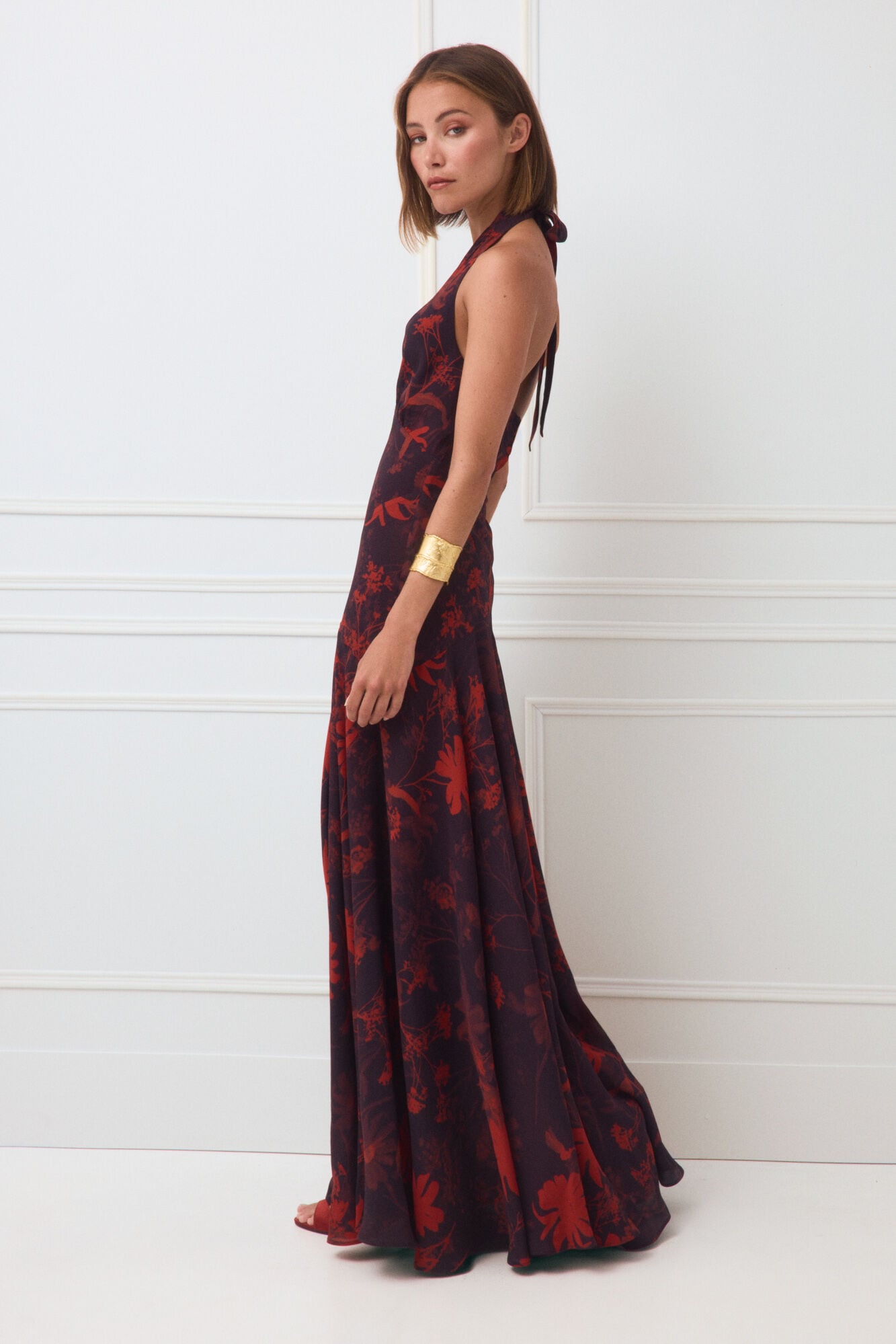 TFP by Tamara Falc&oacute; Floral halterneck dress