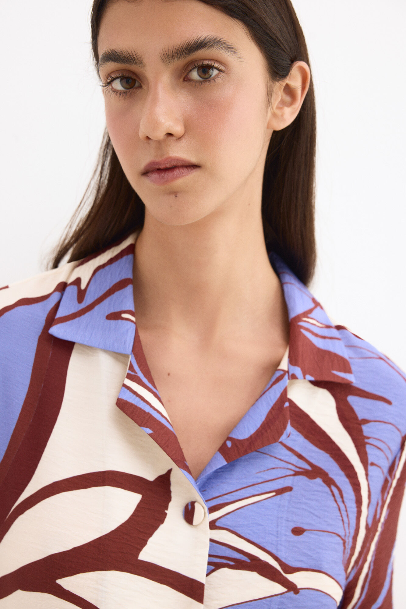 Pedro del Hierro Printed short sleeve shirt Blue