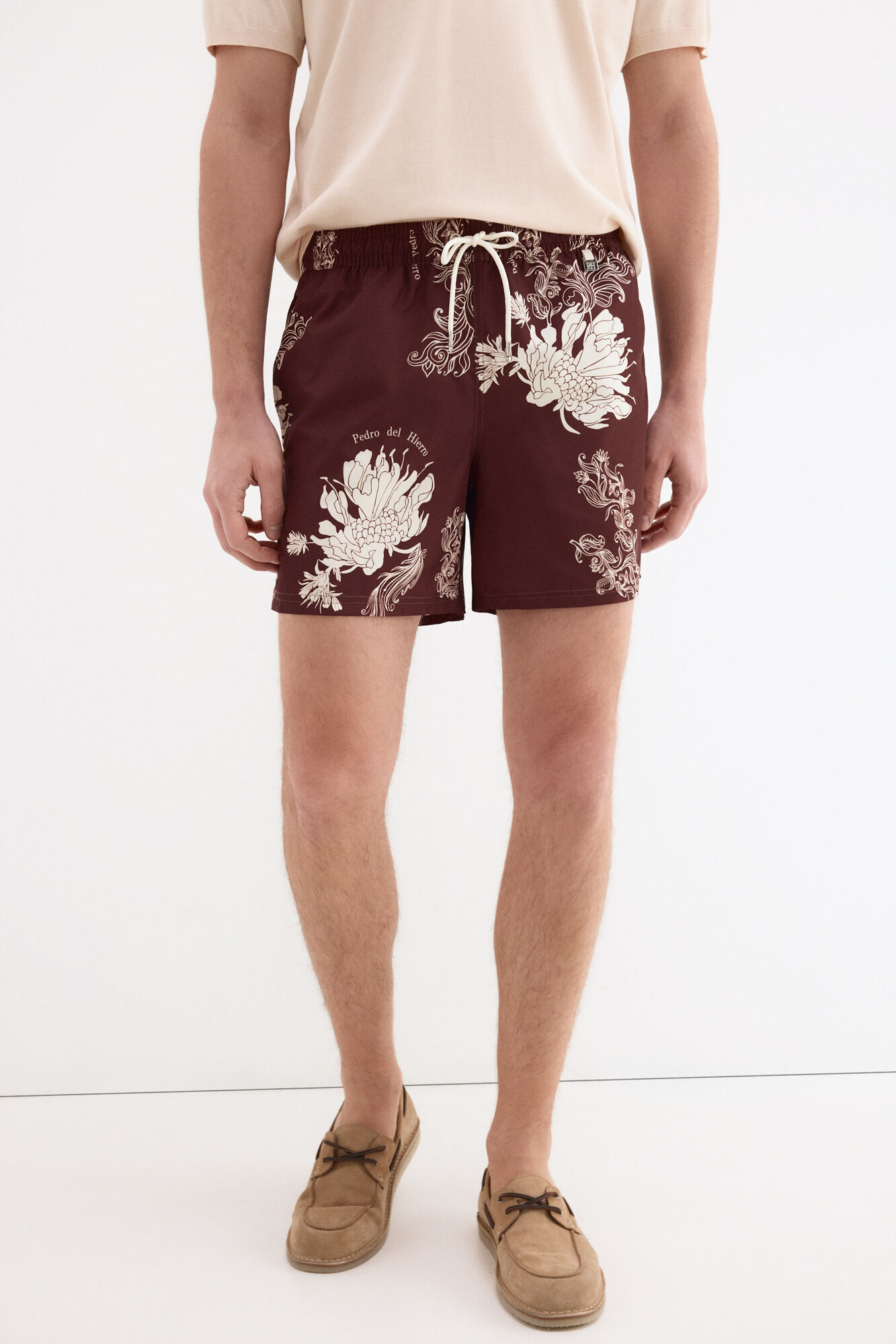 Pedro del Hierro Large floral print swimwear Brown