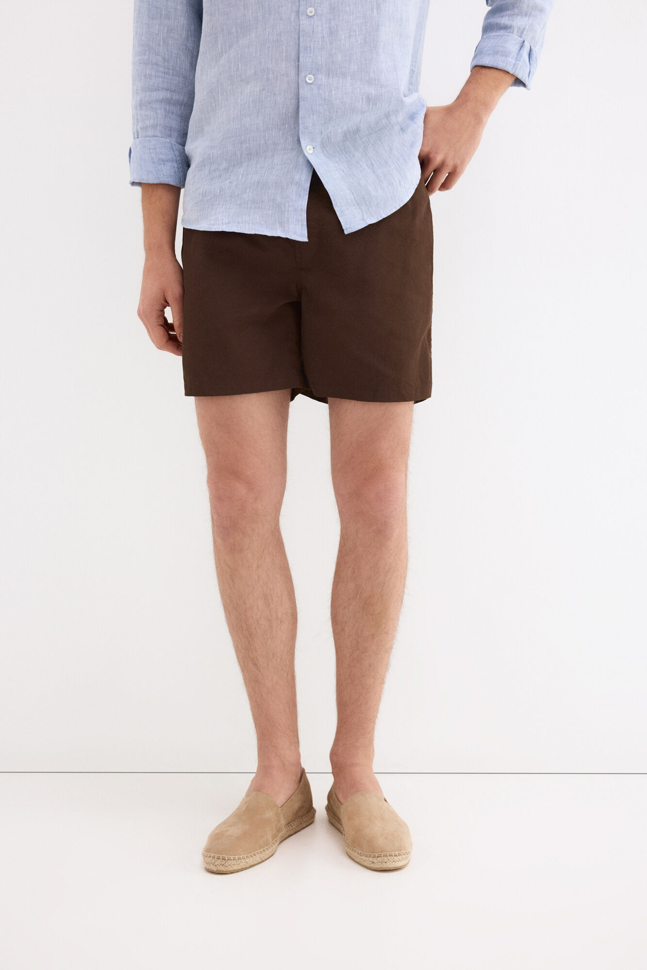 Pedro del Hierro Plain button fastening swimwear Brown