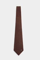 Pedro del Hierro Gravata em seda natural Marrom