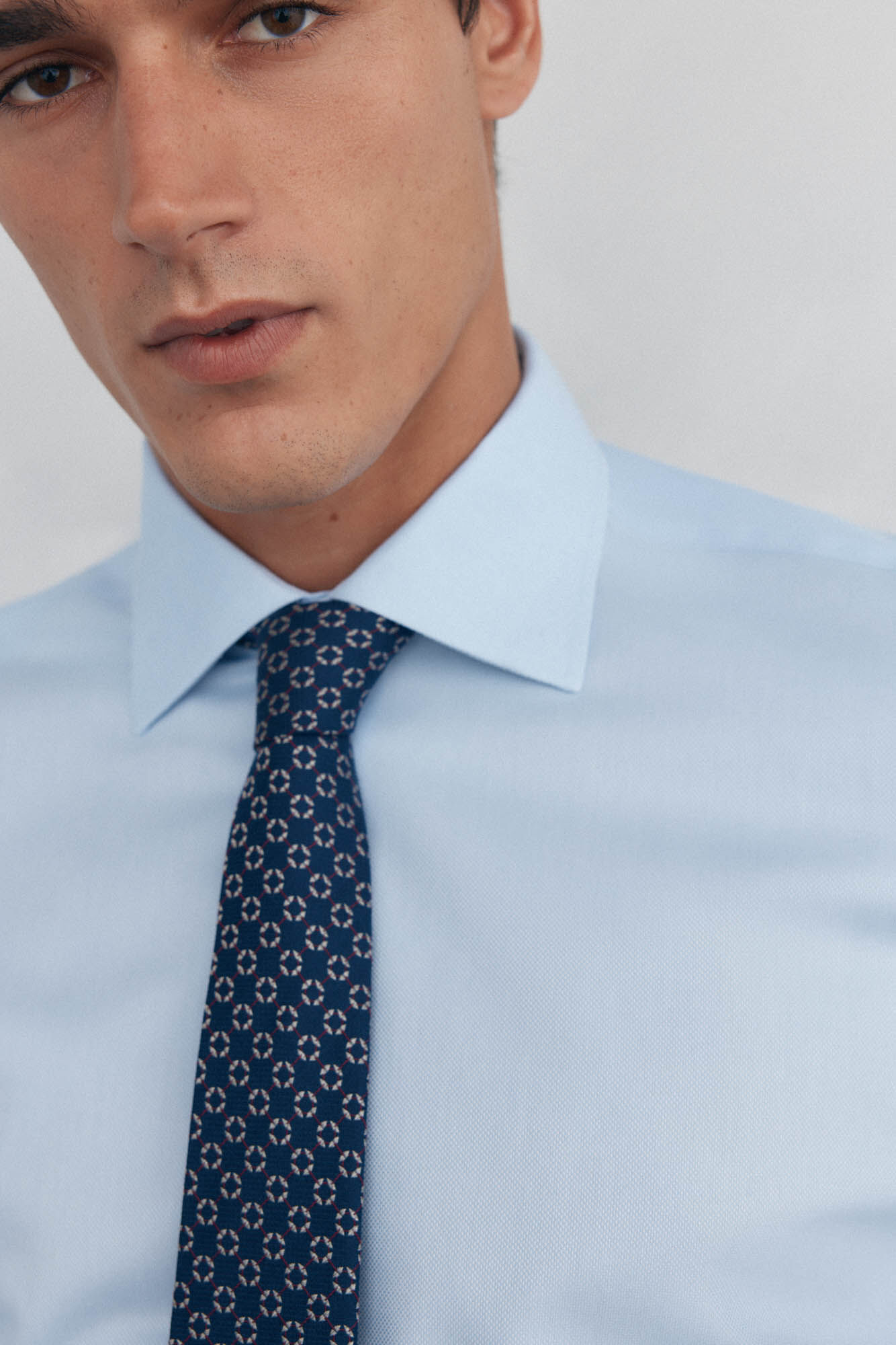 Pedro del Hierro Camisa com abotoaduras, n&atilde;o passa a ferro e &eacute; resistente a manchas Azul