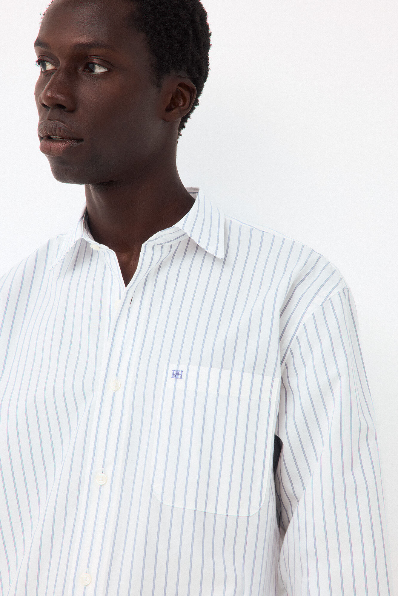 Pedro del Hierro Striped poplin relax fit shirt