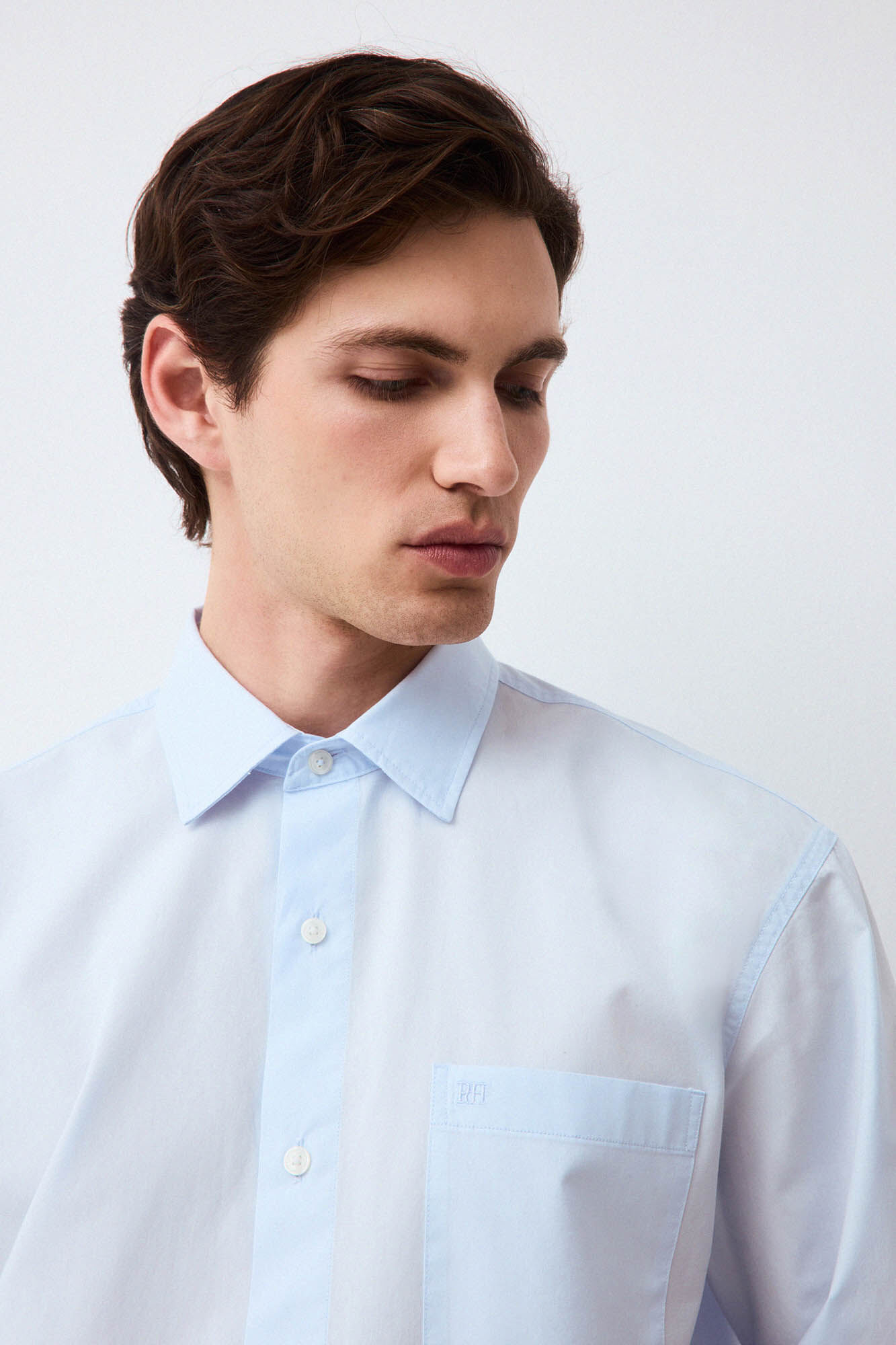 Pedro del Hierro Plain poplin relaxed fit shirt