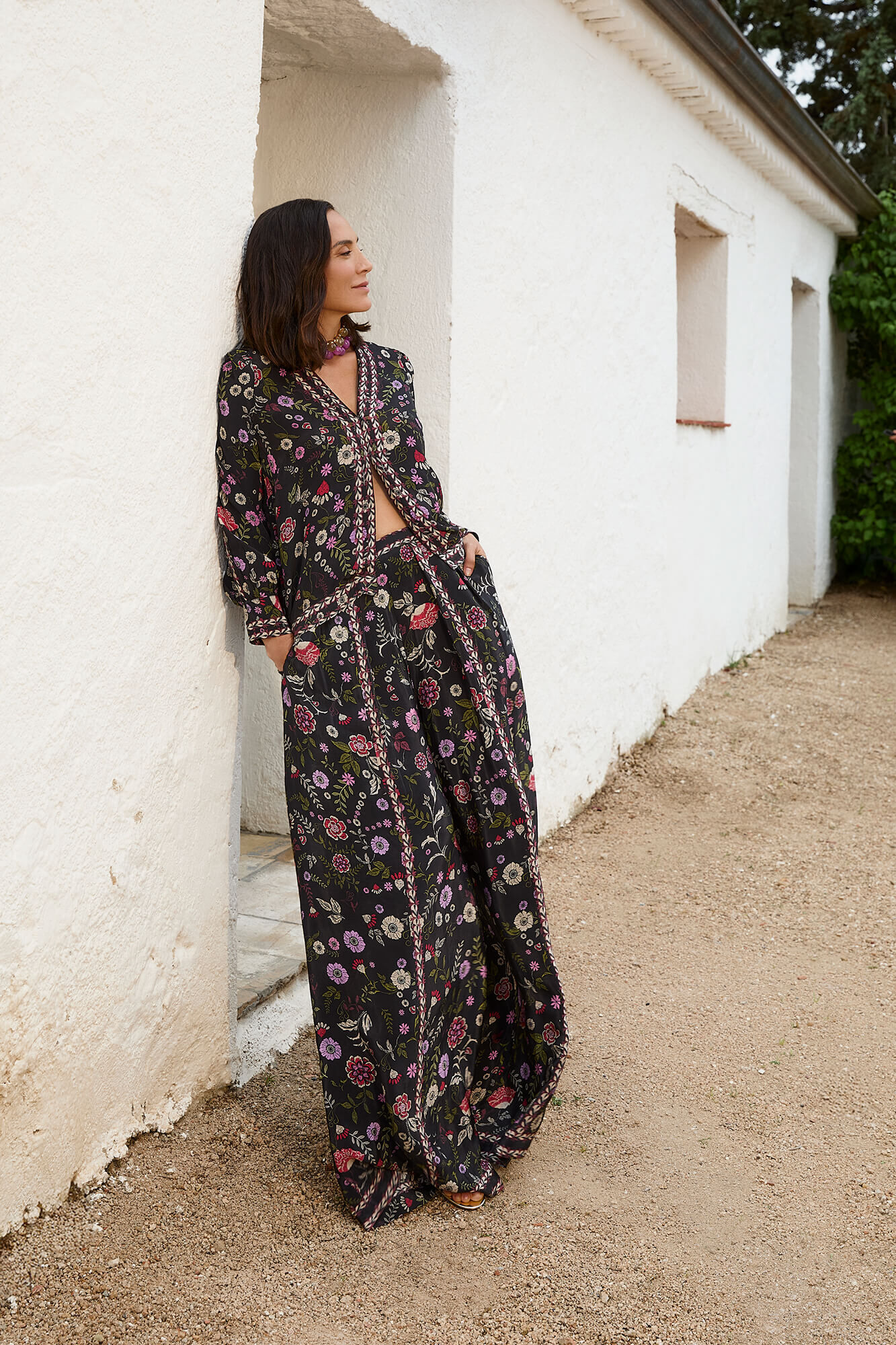 TFP by Tamara Falc&oacute; Border print blouse