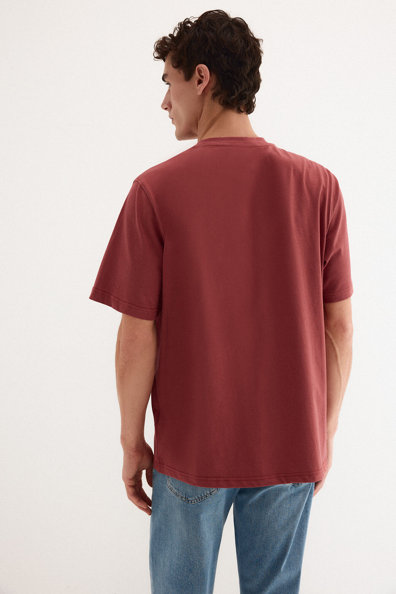 Pedro del Hierro Logo T-shirt Burgundy