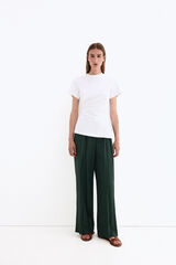 Pedro del Hierro Irregular hem draped short sleeve T-shirt White