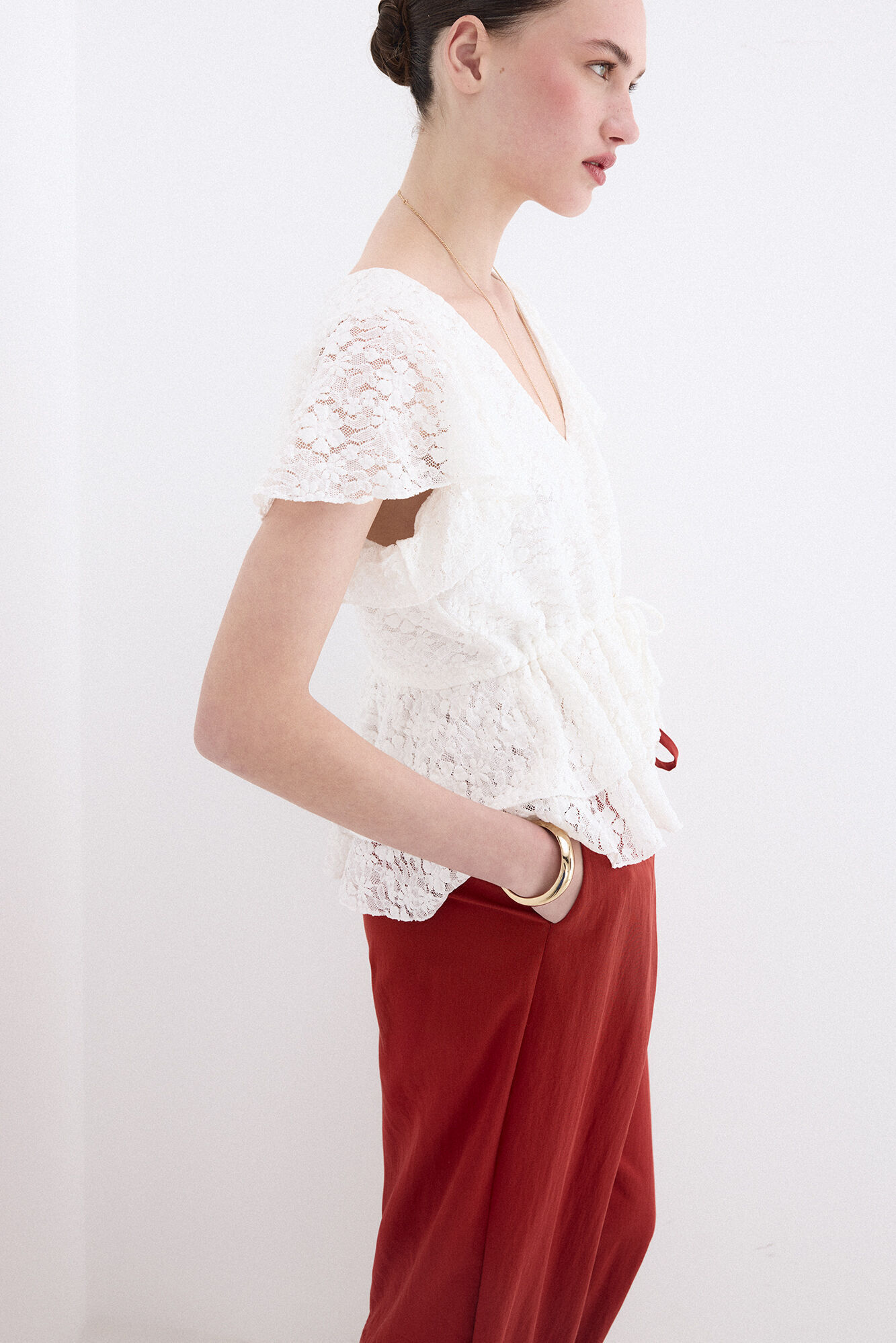 Pedro del Hierro Textured V-neck T-shirt