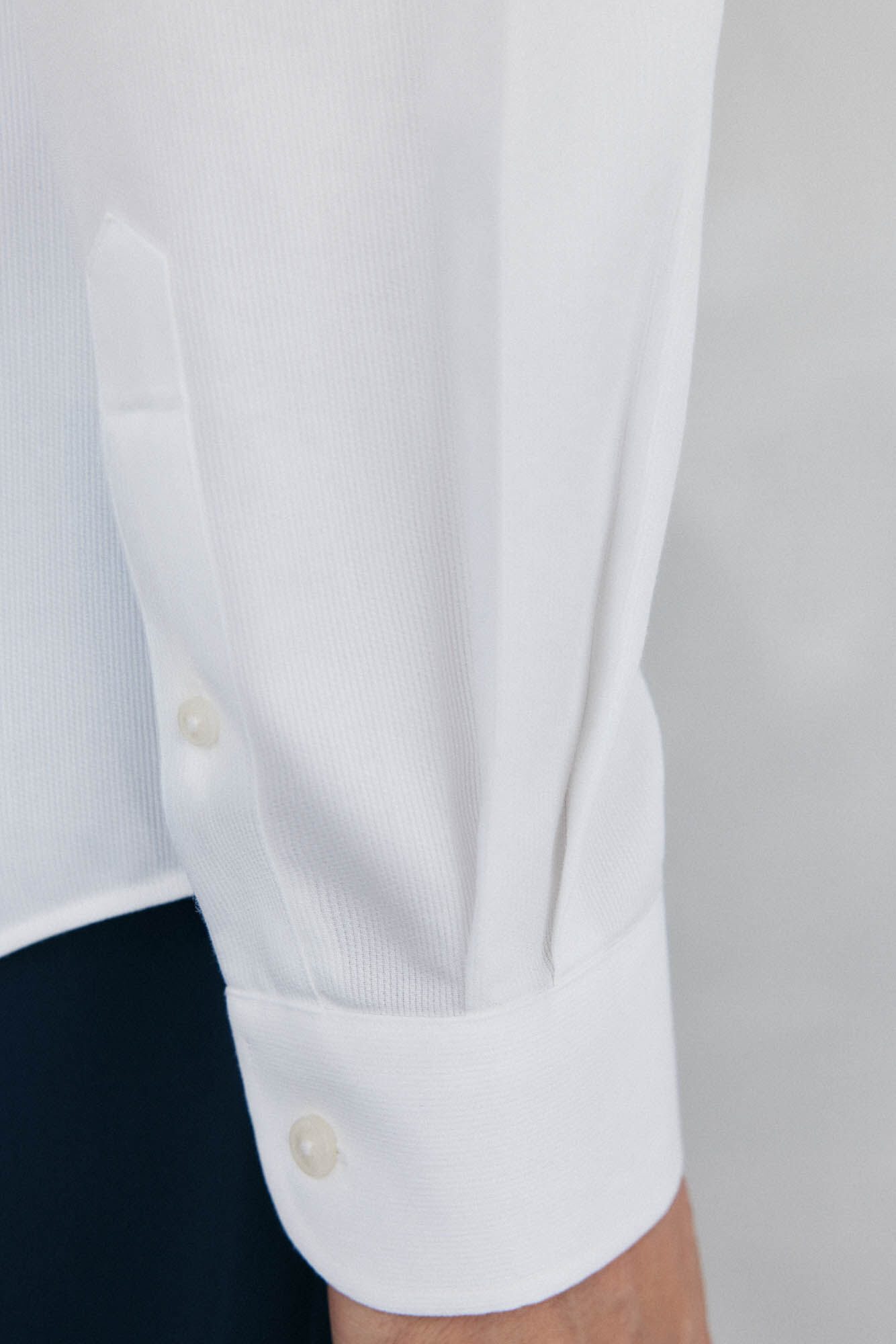Pedro del Hierro Camisa social lisa que n&atilde;o pode ser passada a ferro + resistente a manchas Branco