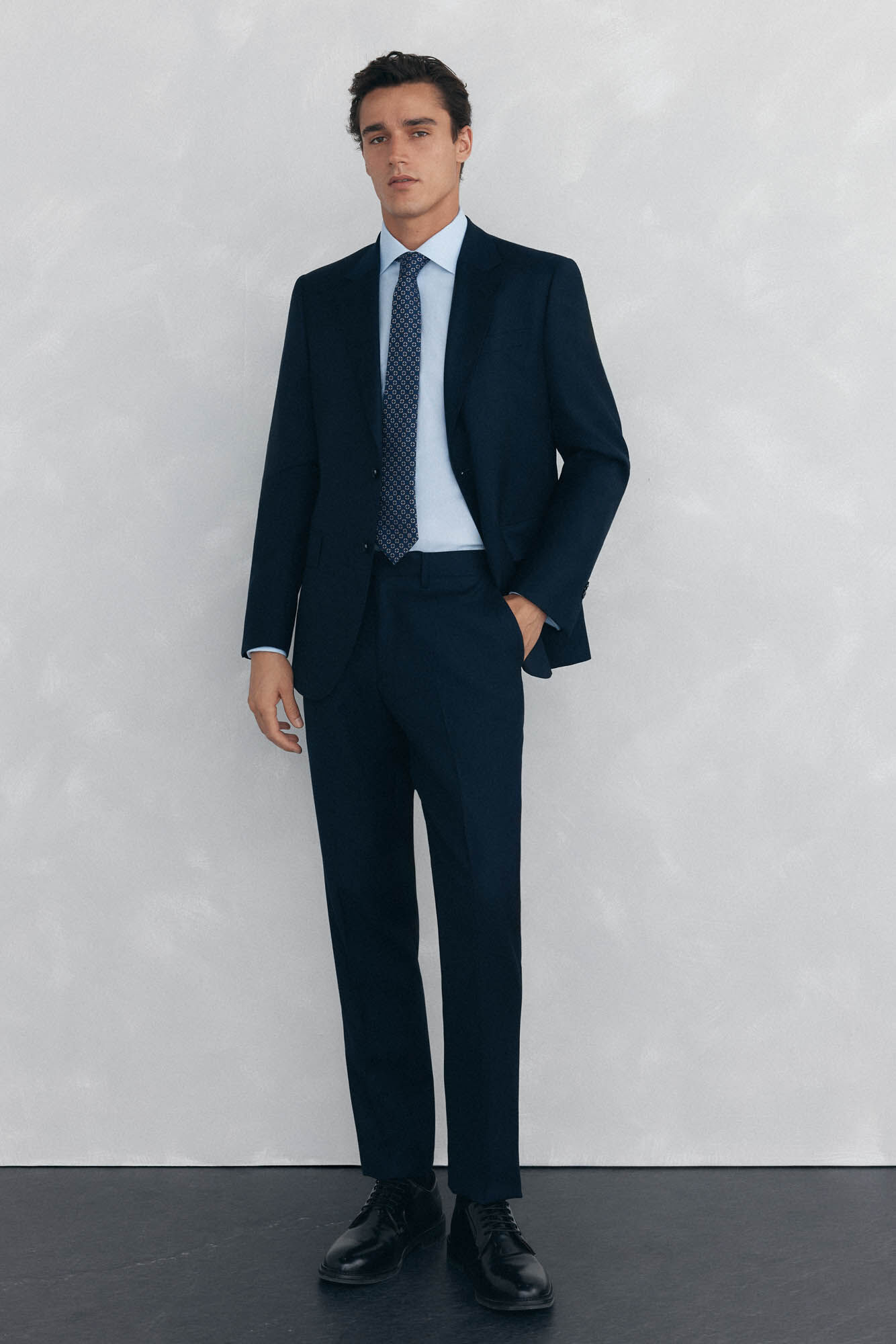 Pedro del Hierro Camisa com abotoaduras, n&atilde;o passa a ferro e &eacute; resistente a manchas Azul