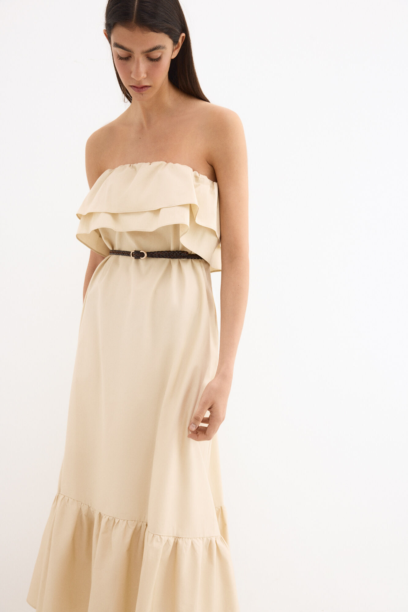 Pedro del Hierro Cotton strapless dress