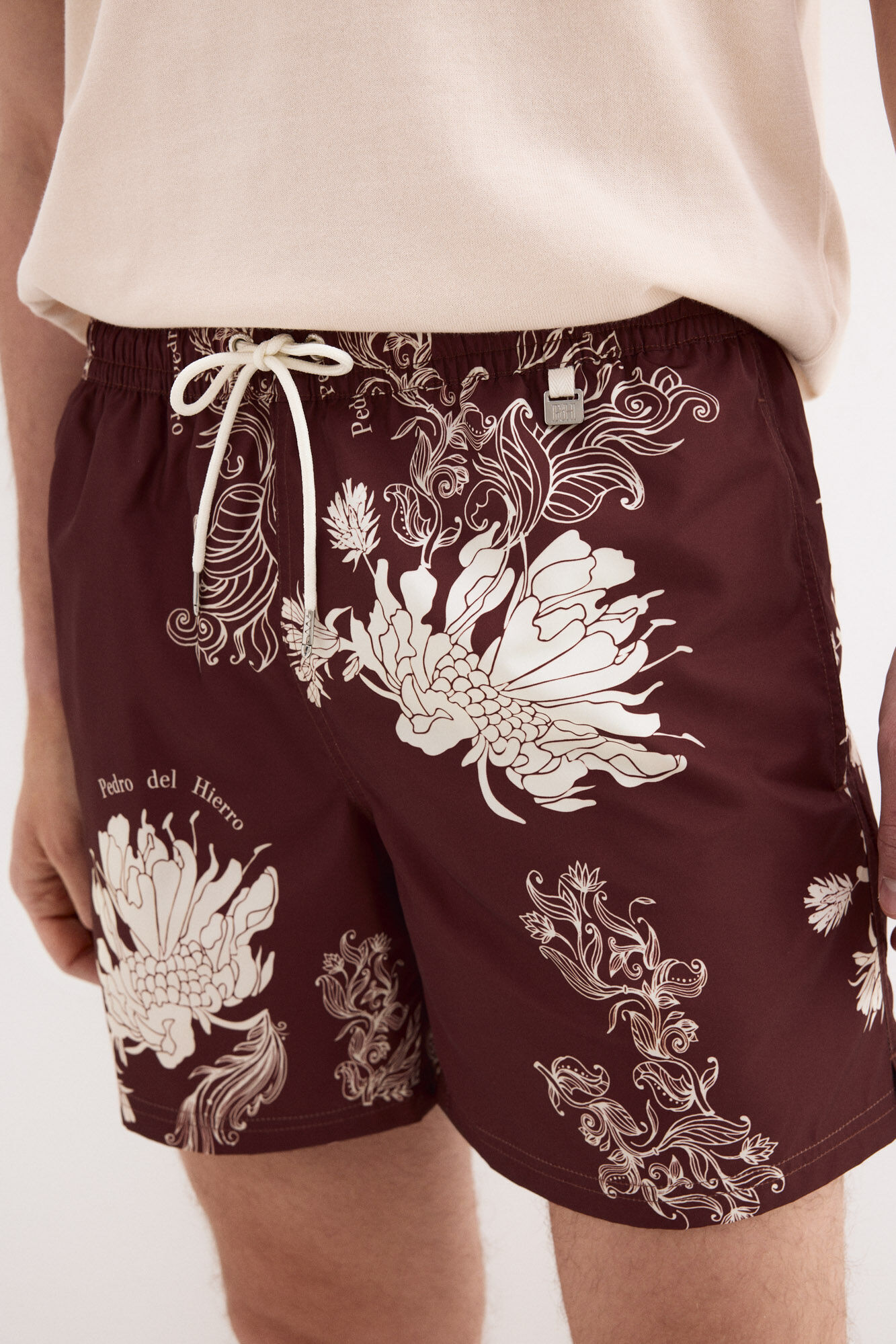 Pedro del Hierro Large floral print swimwear Brown
