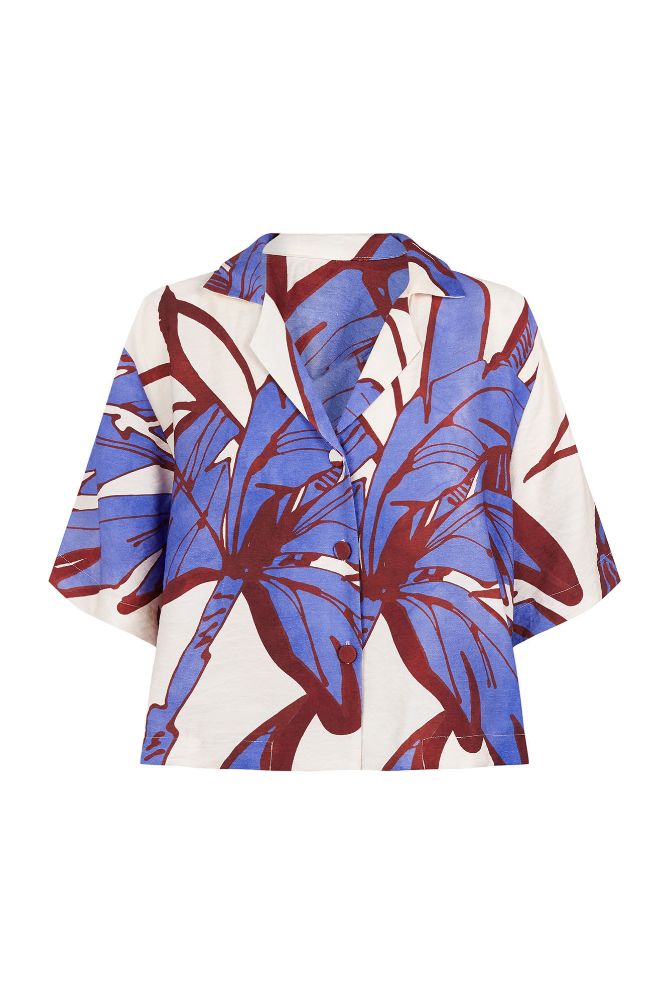 Pedro del Hierro Printed short sleeve shirt Blue