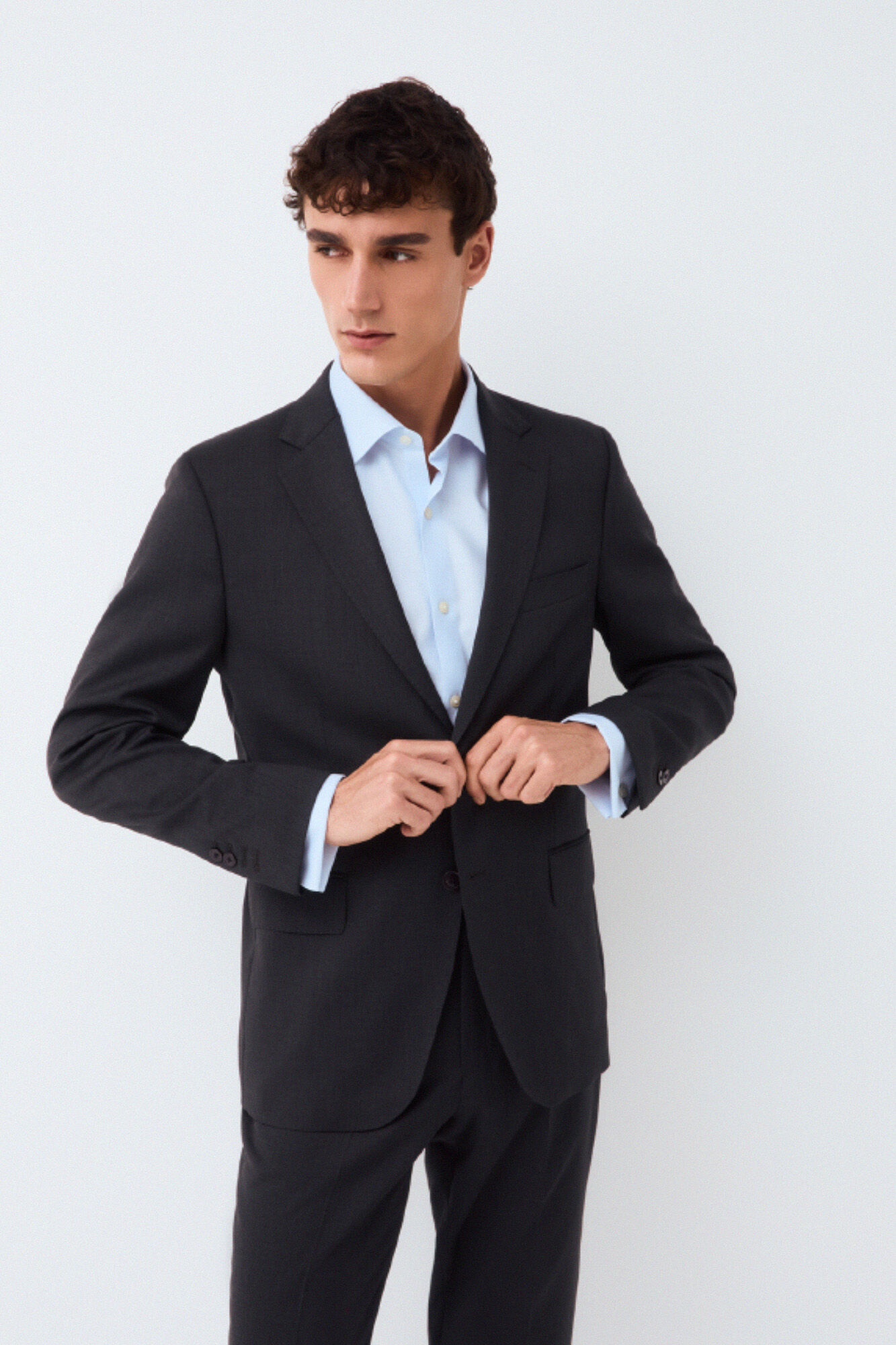 Pedro del Hierro Blazer de fato coordenado tailored b&aacute;sico Cizento