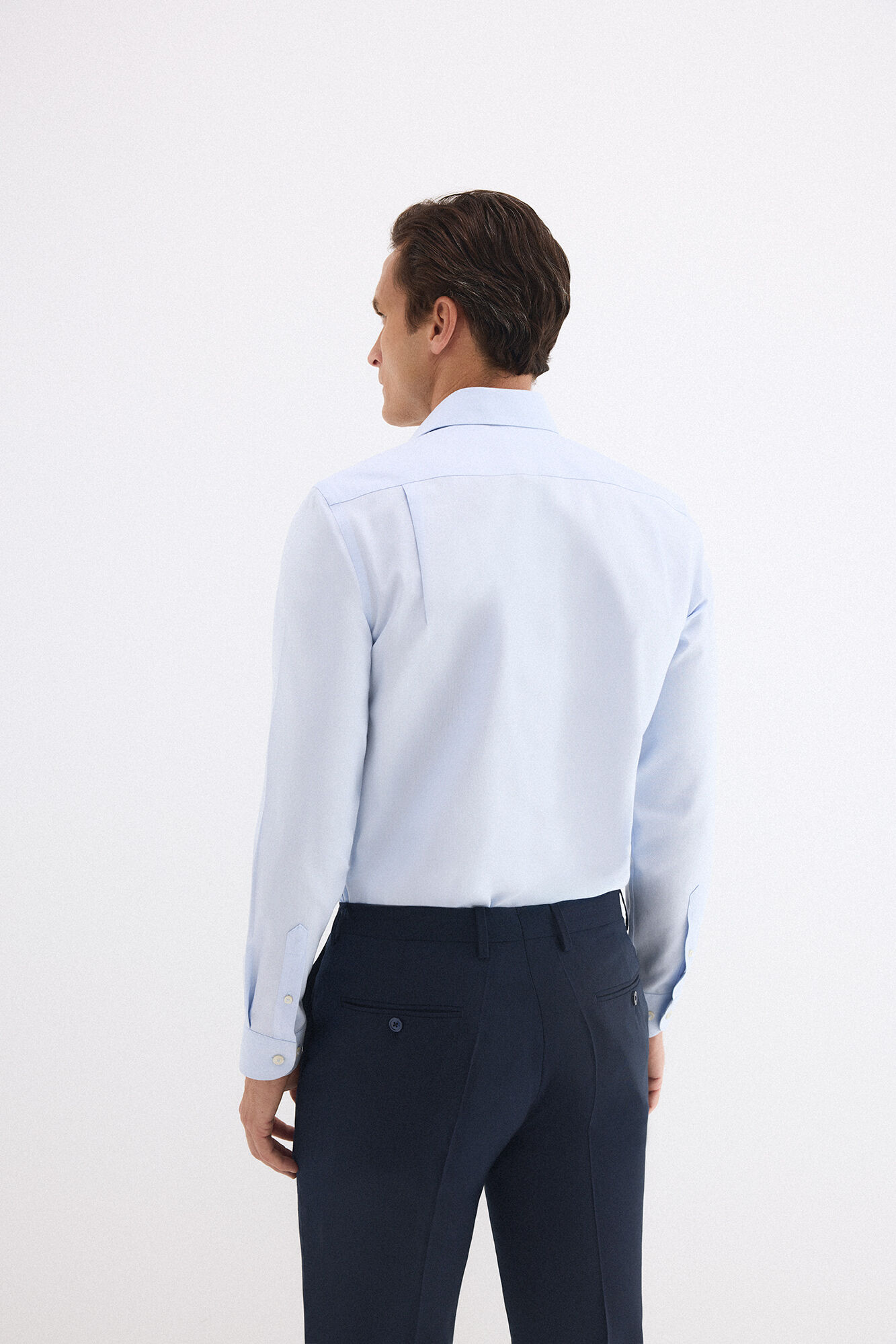 Pedro del Hierro Camisa de vestir lisa n&atilde;o engomar antimanchas Azul