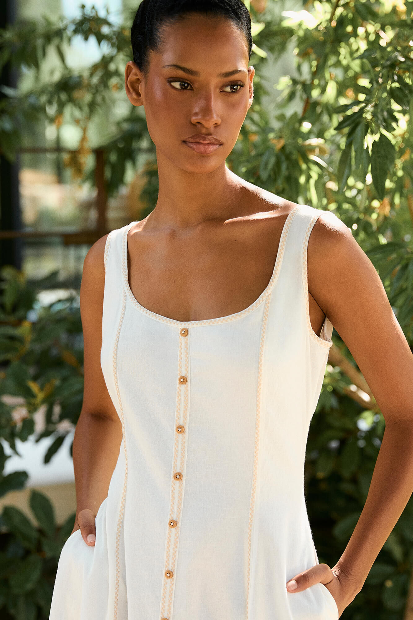 Pedro del Hierro Sleeveless dress with buttons