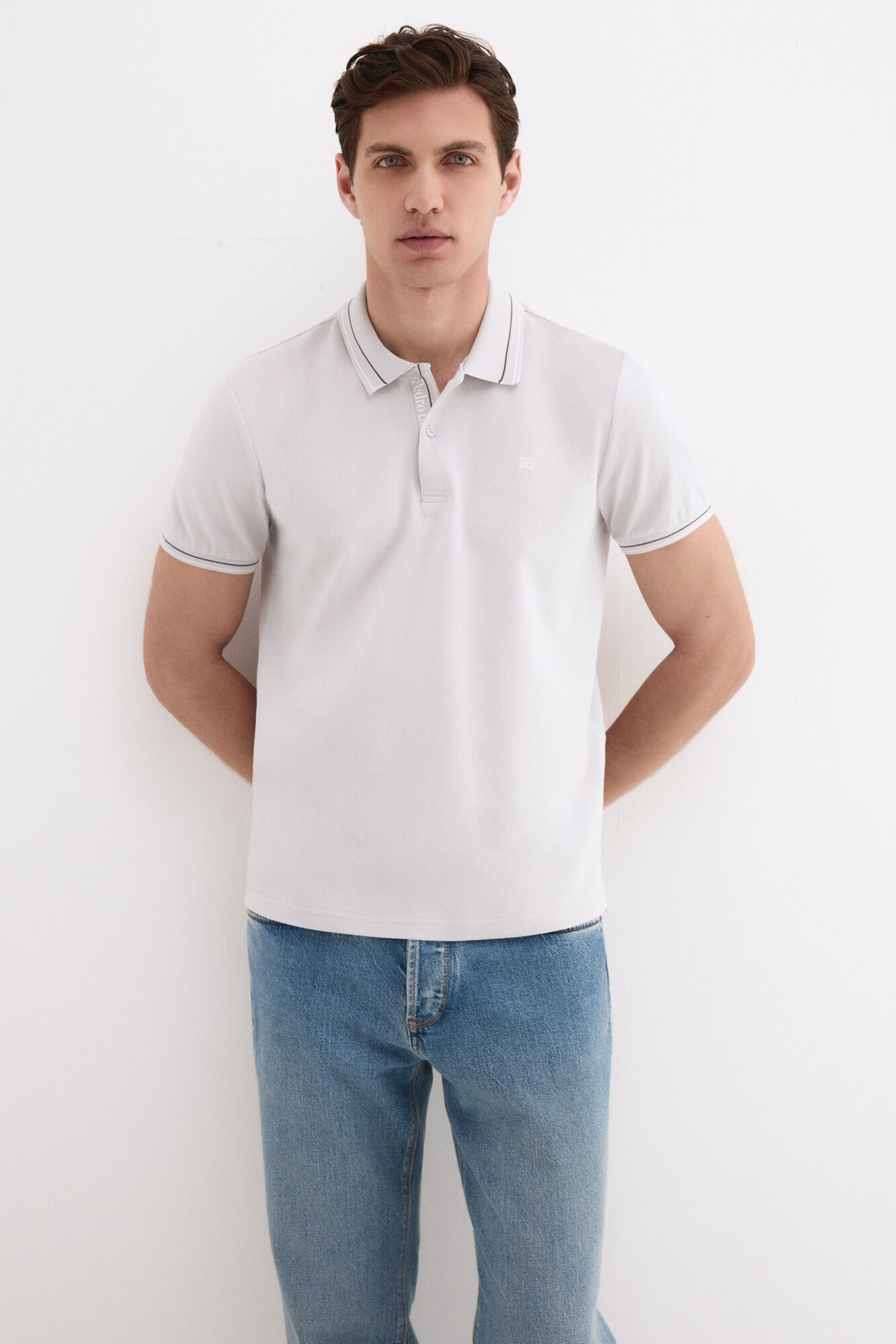 Pedro del Hierro Jacquard polo shirt